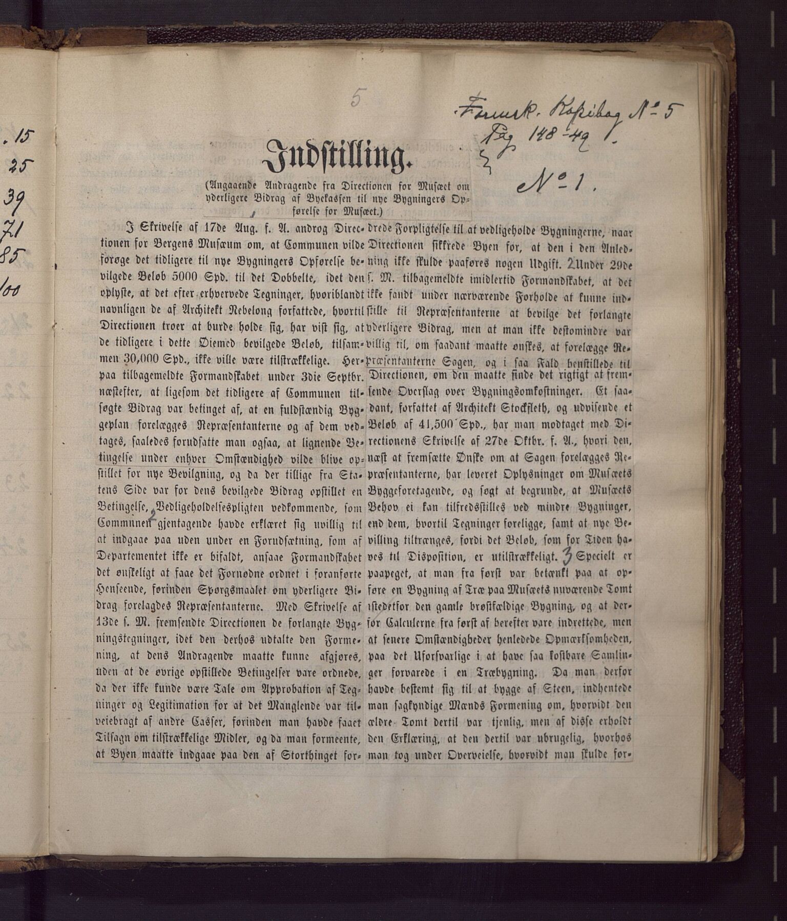 Bergen kommune. Formannskapet, BBA/A-0003/Ad/L0016: Bergens Kommuneforhandlinger, 1861