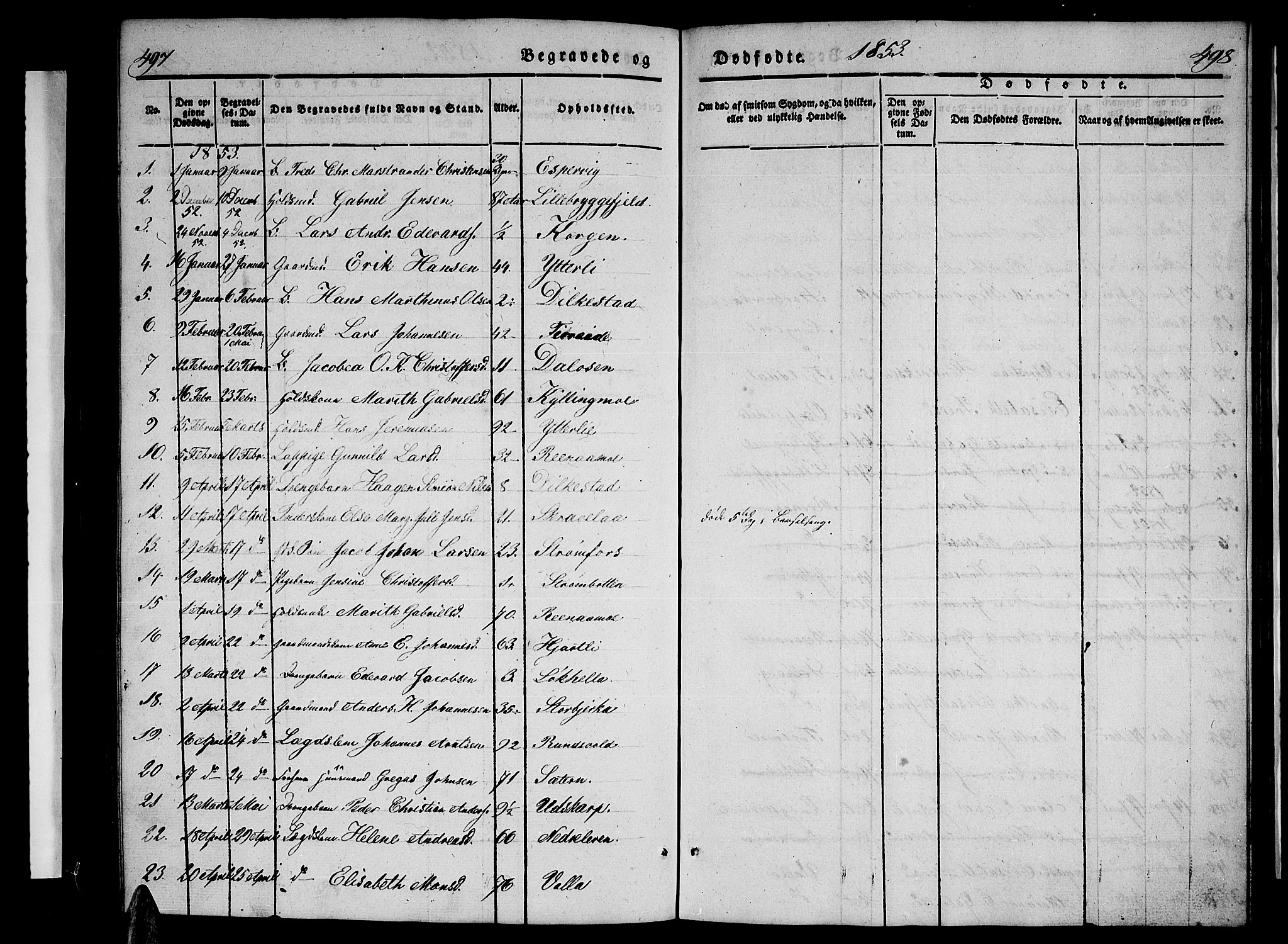 Ministerialprotokoller, klokkerbøker og fødselsregistre - Nordland, AV/SAT-A-1459/825/L0364: Klokkerbok nr. 825C01, 1841-1863, s. 497-498