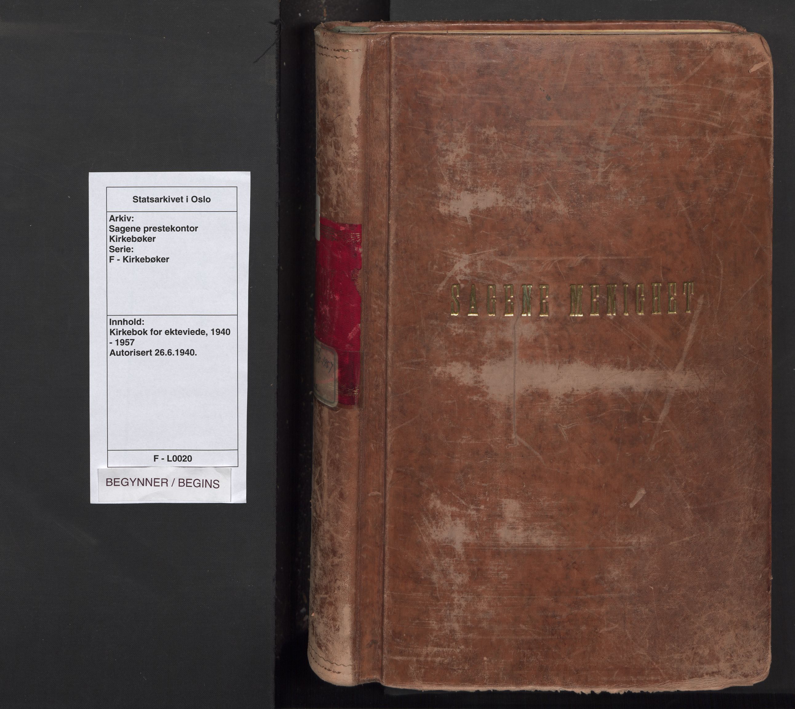 Sagene prestekontor Kirkebøker, AV/SAO-A-10796/F/L0019: Ministerialbok nr. 19, 1939-1954