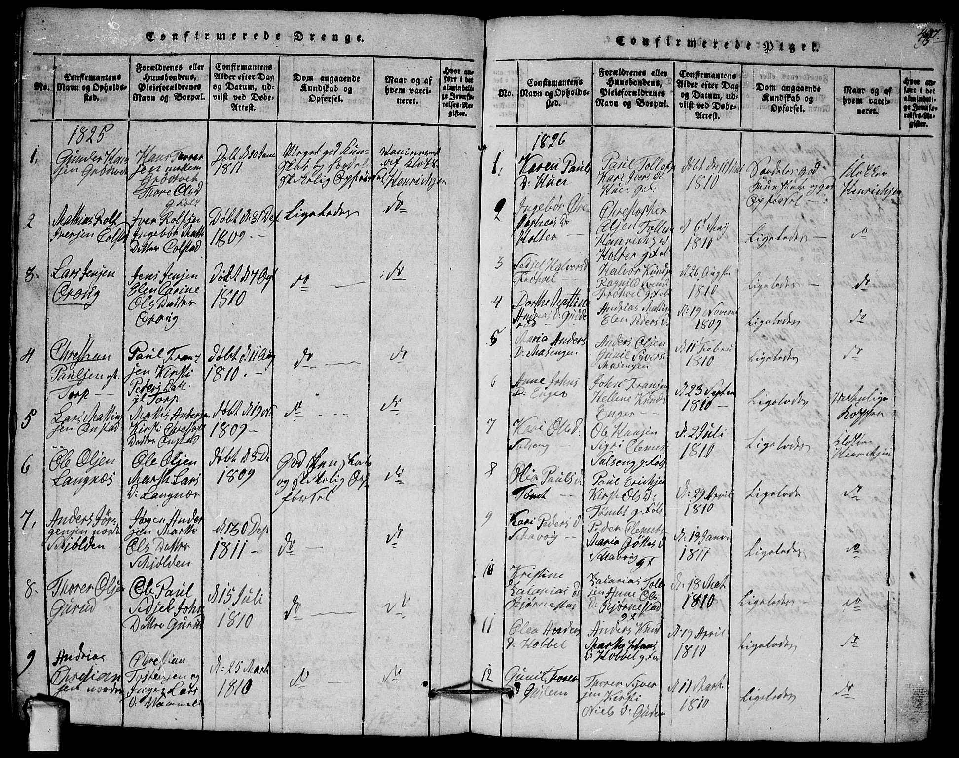 Askim prestekontor Kirkebøker, SAO/A-10900/G/Ga/L0001: Klokkerbok nr. 1, 1817-1846, s. 494-495