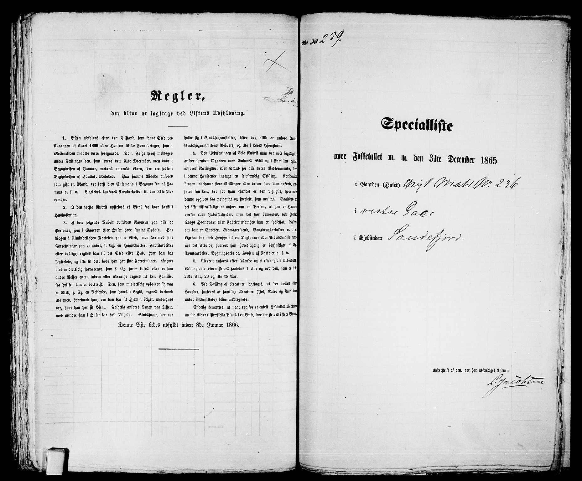 RA, Folketelling 1865 for 0706B Sandeherred prestegjeld, Sandefjord kjøpstad, 1865, s. 527