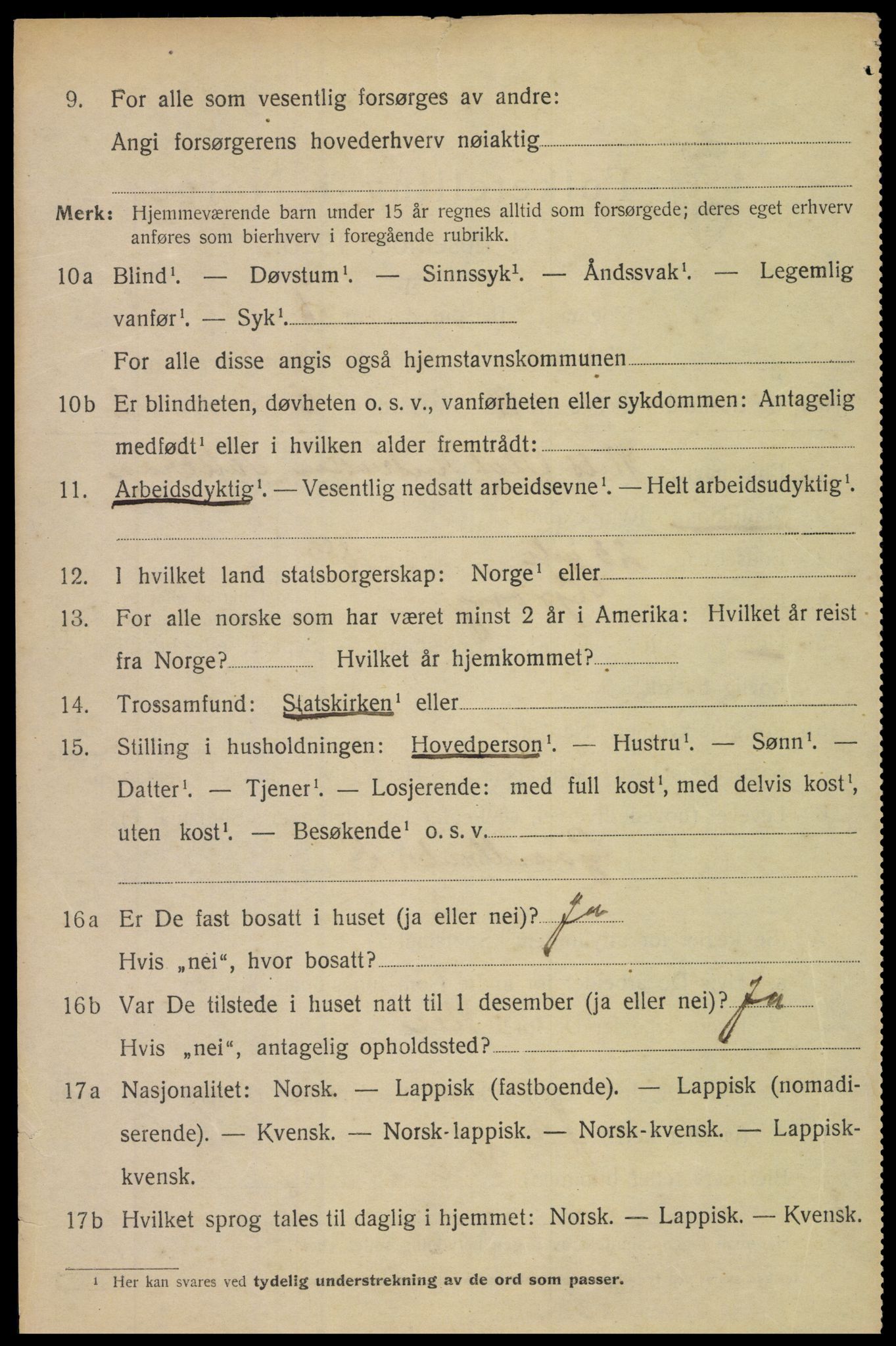 SAT, Folketelling 1920 for 1742 Grong herred, 1920, s. 1190