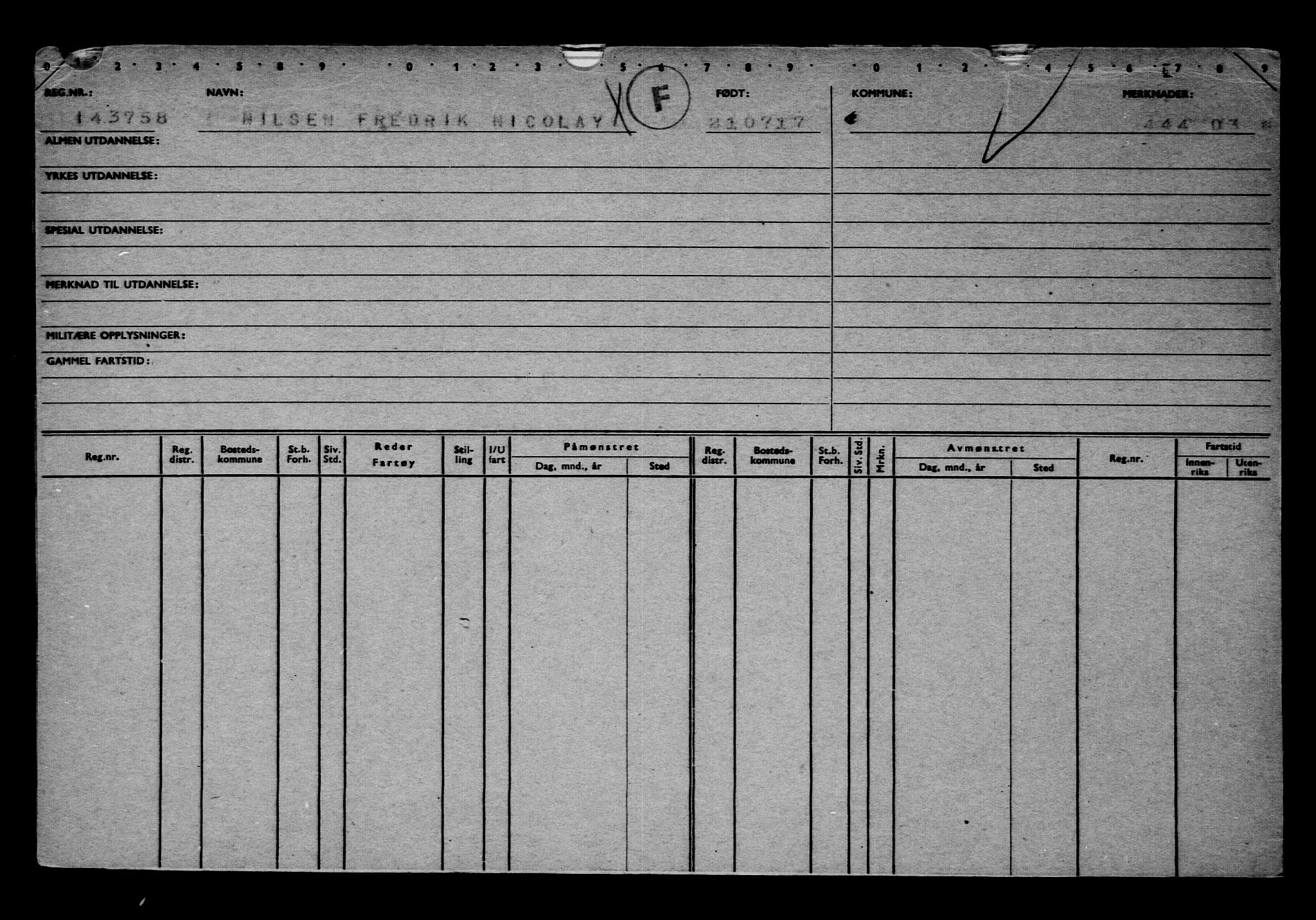 Direktoratet for sjømenn, AV/RA-S-3545/G/Gb/L0150: Hovedkort, 1917, s. 405