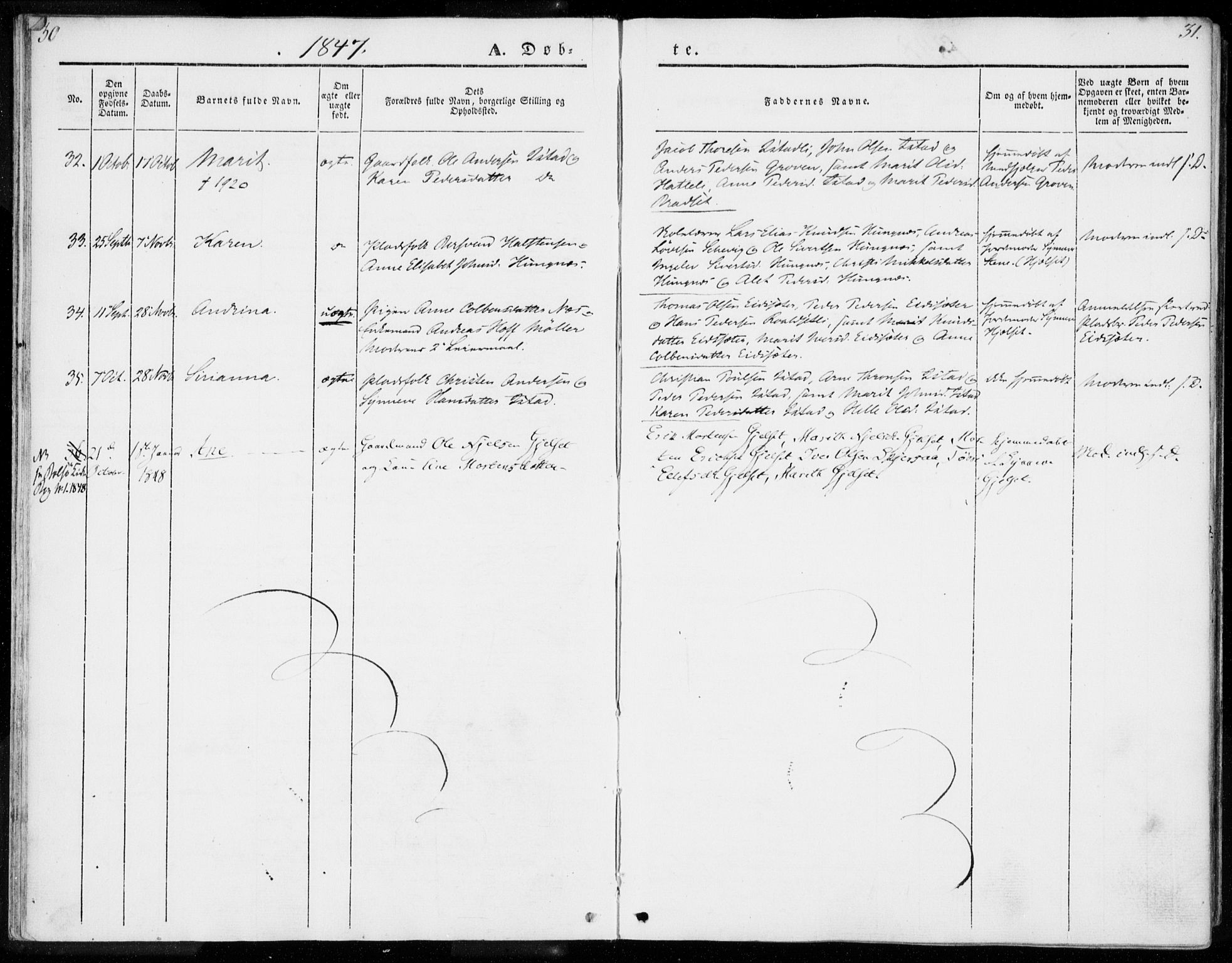Ministerialprotokoller, klokkerbøker og fødselsregistre - Møre og Romsdal, SAT/A-1454/557/L0680: Ministerialbok nr. 557A02, 1843-1869, s. 30-31