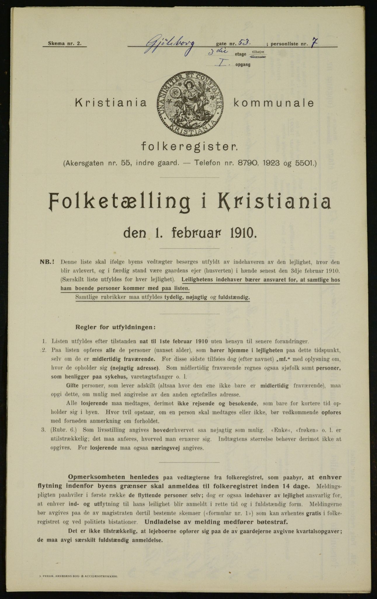 OBA, Kommunal folketelling 1.2.1910 for Kristiania, 1910, s. 31894