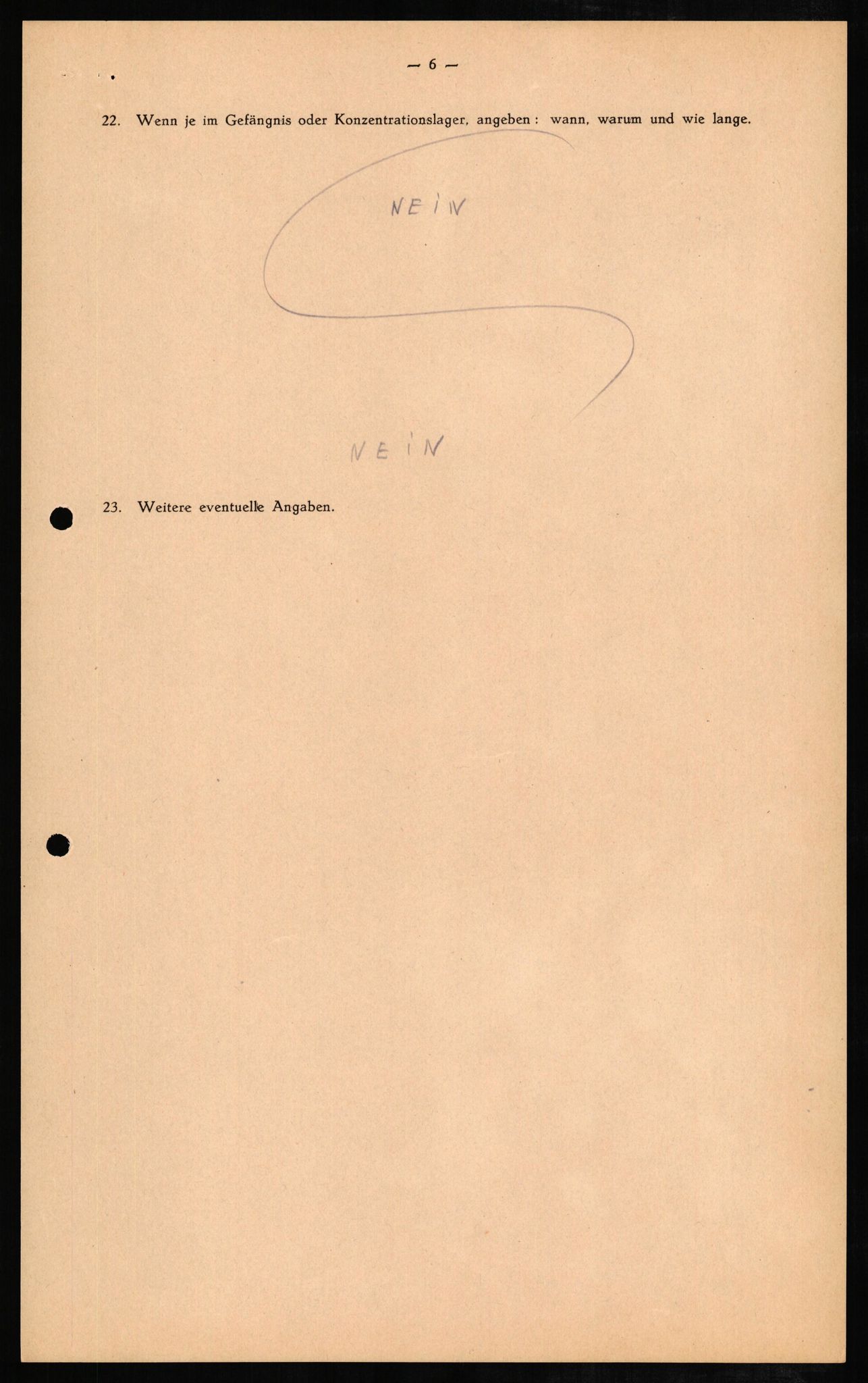 Forsvaret, Forsvarets overkommando II, RA/RAFA-3915/D/Db/L0007: CI Questionaires. Tyske okkupasjonsstyrker i Norge. Tyskere., 1945-1946, s. 78