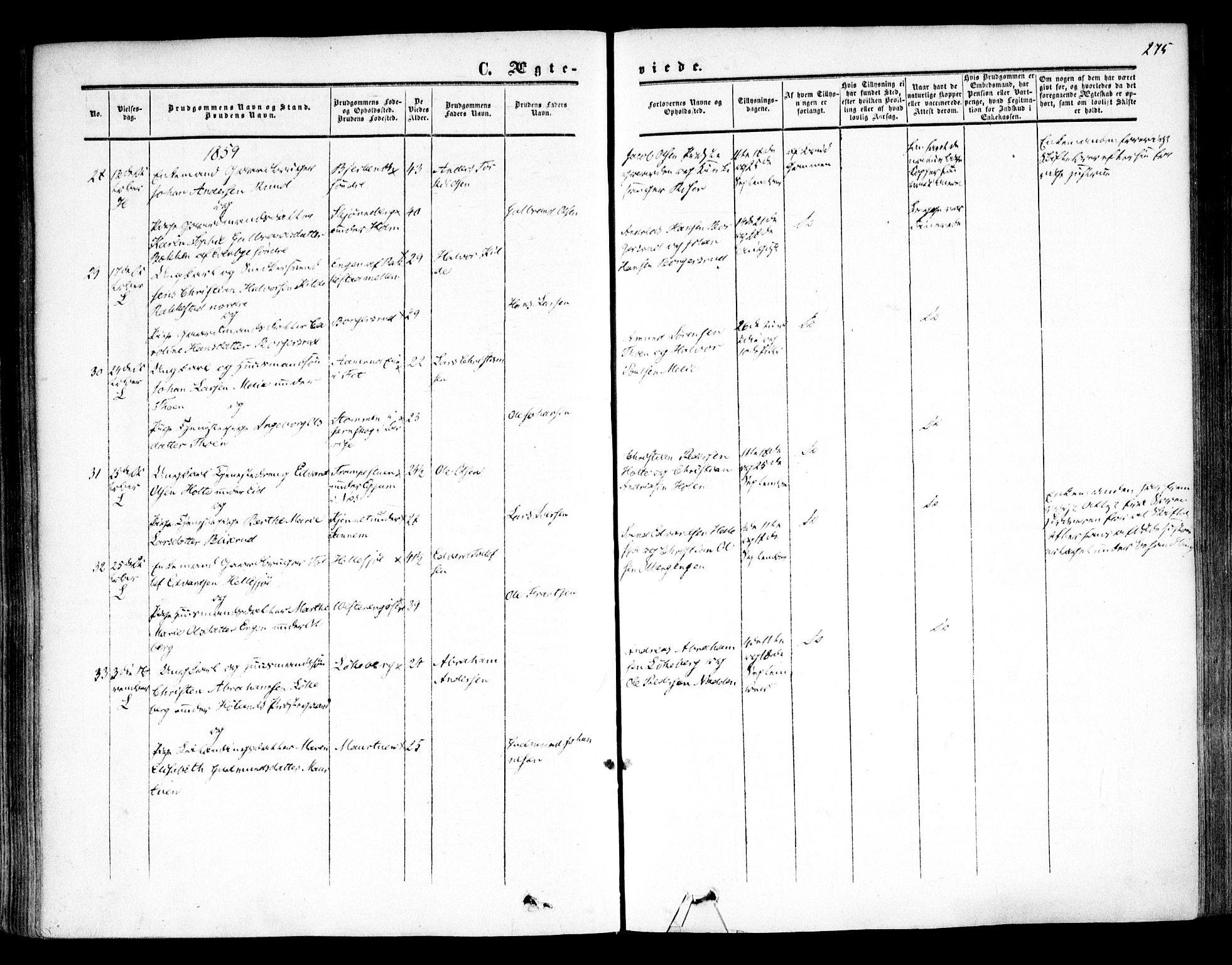 Høland prestekontor Kirkebøker, SAO/A-10346a/F/Fa/L0010: Ministerialbok nr. I 10, 1854-1861, s. 275
