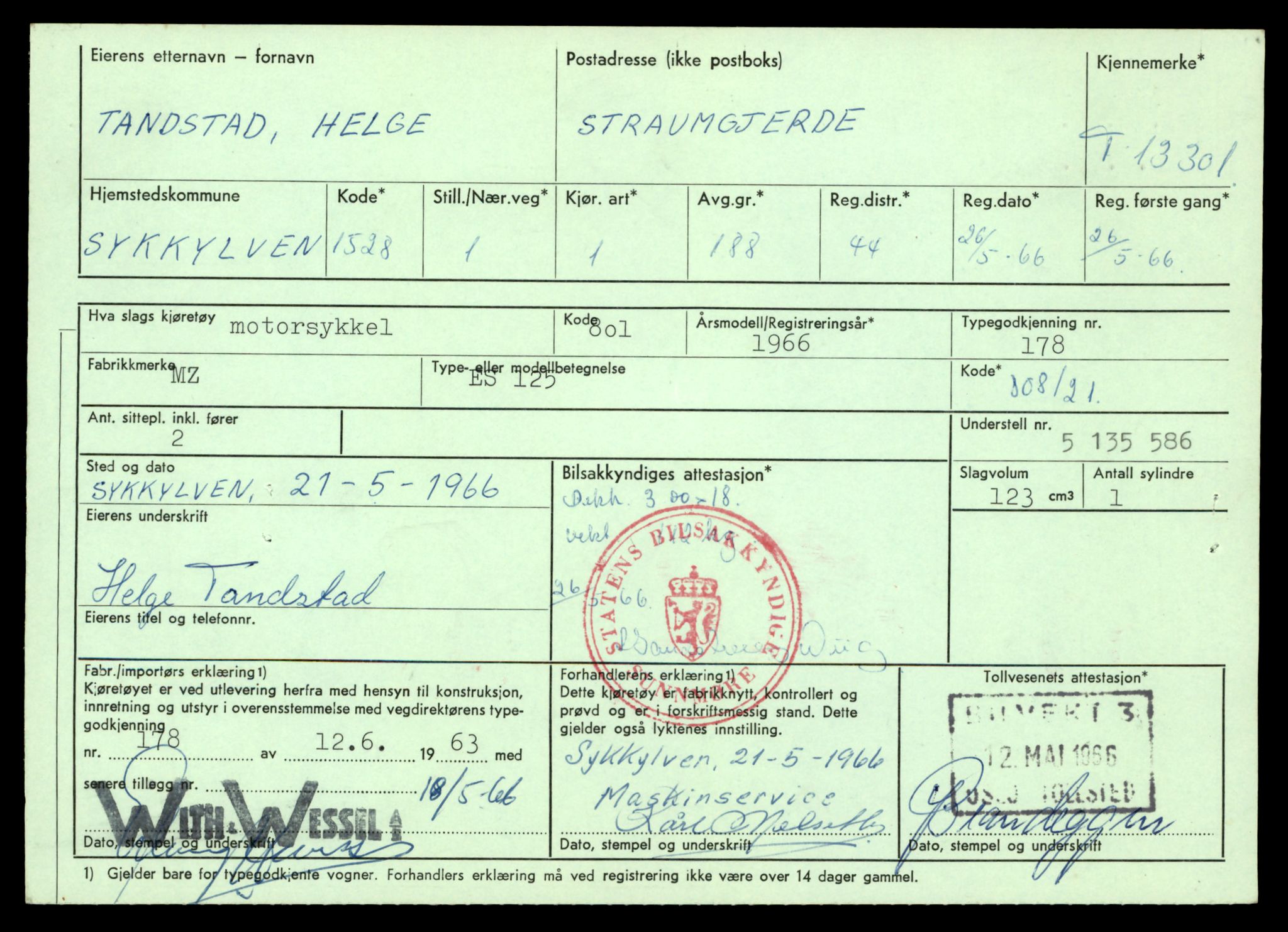 Møre og Romsdal vegkontor - Ålesund trafikkstasjon, AV/SAT-A-4099/F/Fe/L0038: Registreringskort for kjøretøy T 13180 - T 13360, 1927-1998, s. 2109