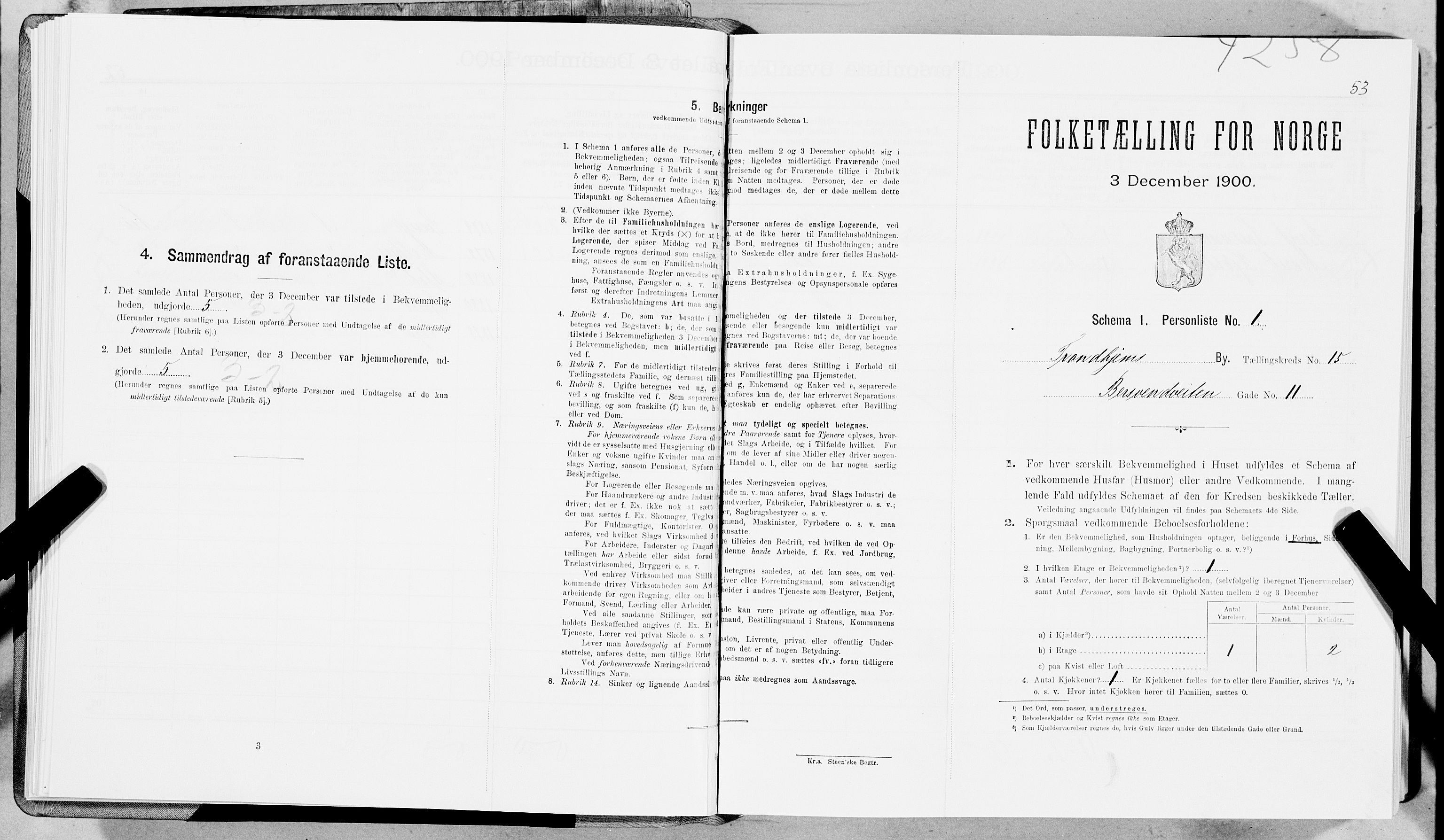 SAT, Folketelling 1900 for 1601 Trondheim kjøpstad, 1900, s. 2592