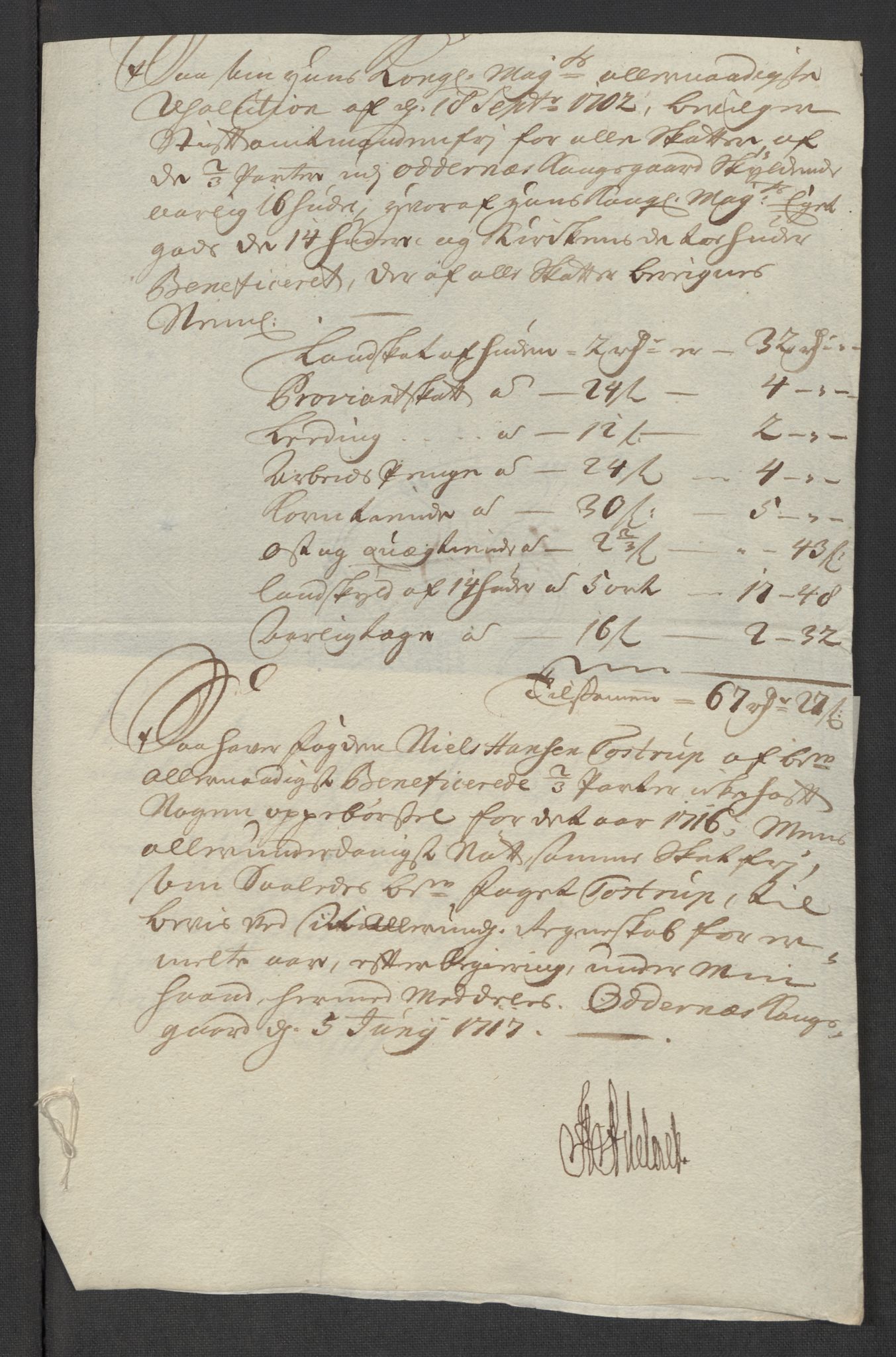 Rentekammeret inntil 1814, Reviderte regnskaper, Fogderegnskap, AV/RA-EA-4092/R43/L2560: Fogderegnskap Lista og Mandal, 1716, s. 226