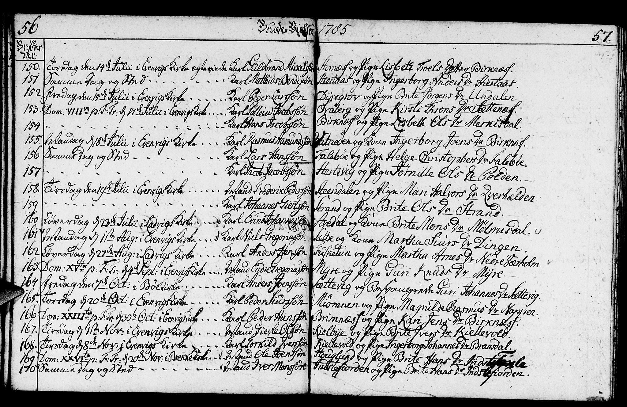 Gulen sokneprestembete, AV/SAB-A-80201/H/Haa/Haaa/L0014: Ministerialbok nr. A 14, 1779-1788, s. 56-57