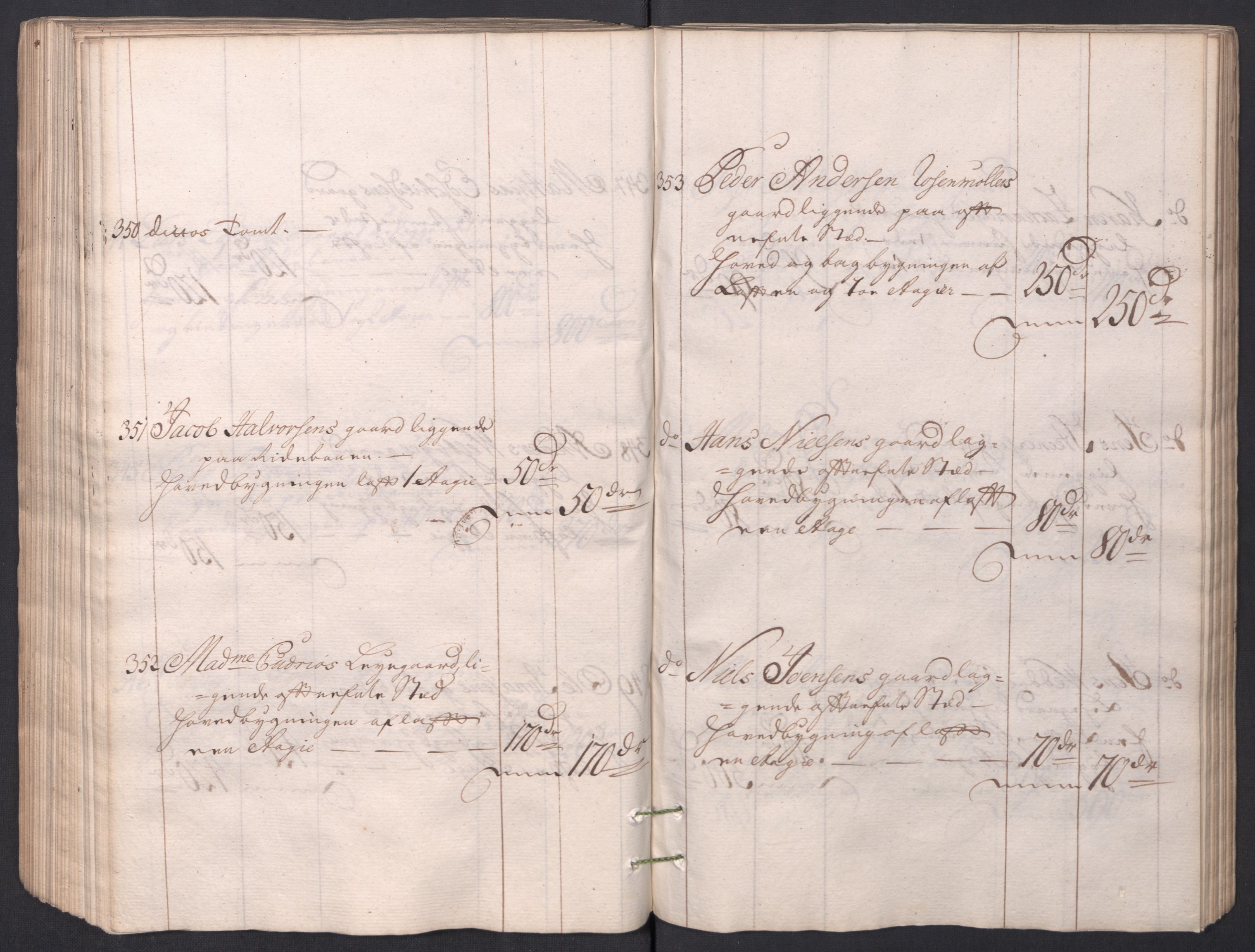 Kristiania stiftamt, AV/SAO-A-10386/I/Ia/L0001/0002: Branntakster / Christiania, 1766-1767