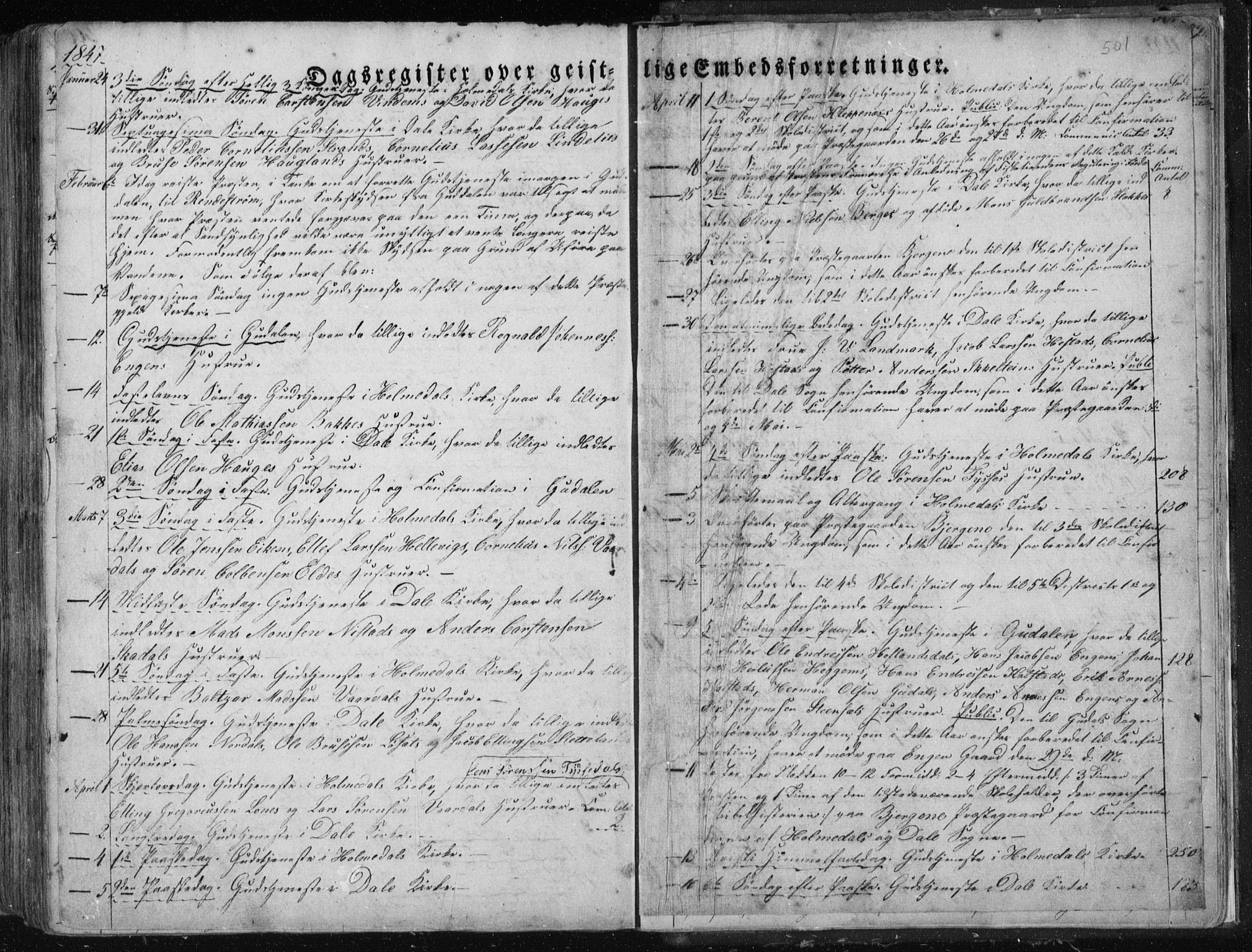 Fjaler sokneprestembete, AV/SAB-A-79801/H/Haa/Haaa/L0006: Ministerialbok nr. A 6, 1835-1884, s. 501