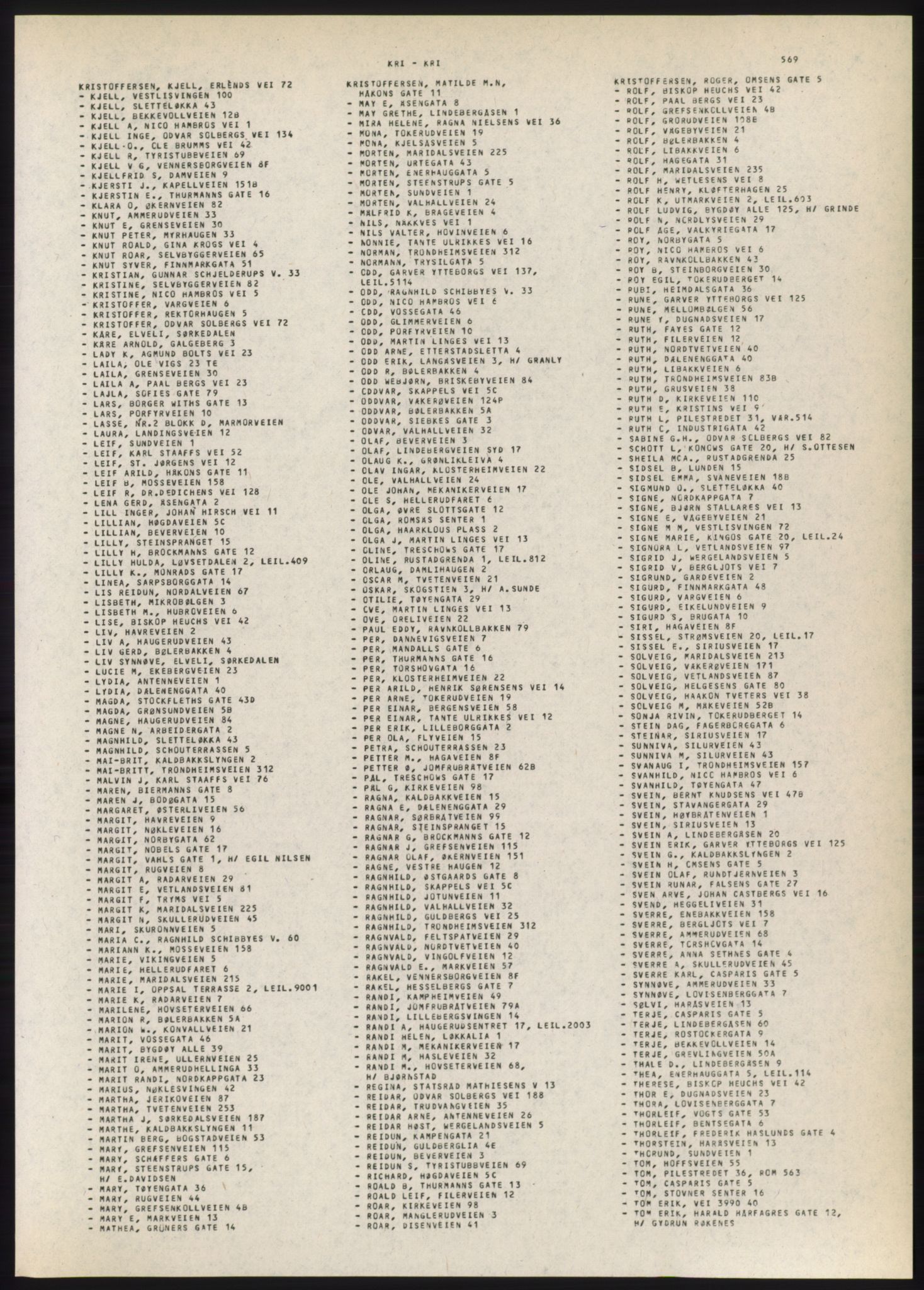 Kristiania/Oslo adressebok, PUBL/-, 1980-1981, s. 569