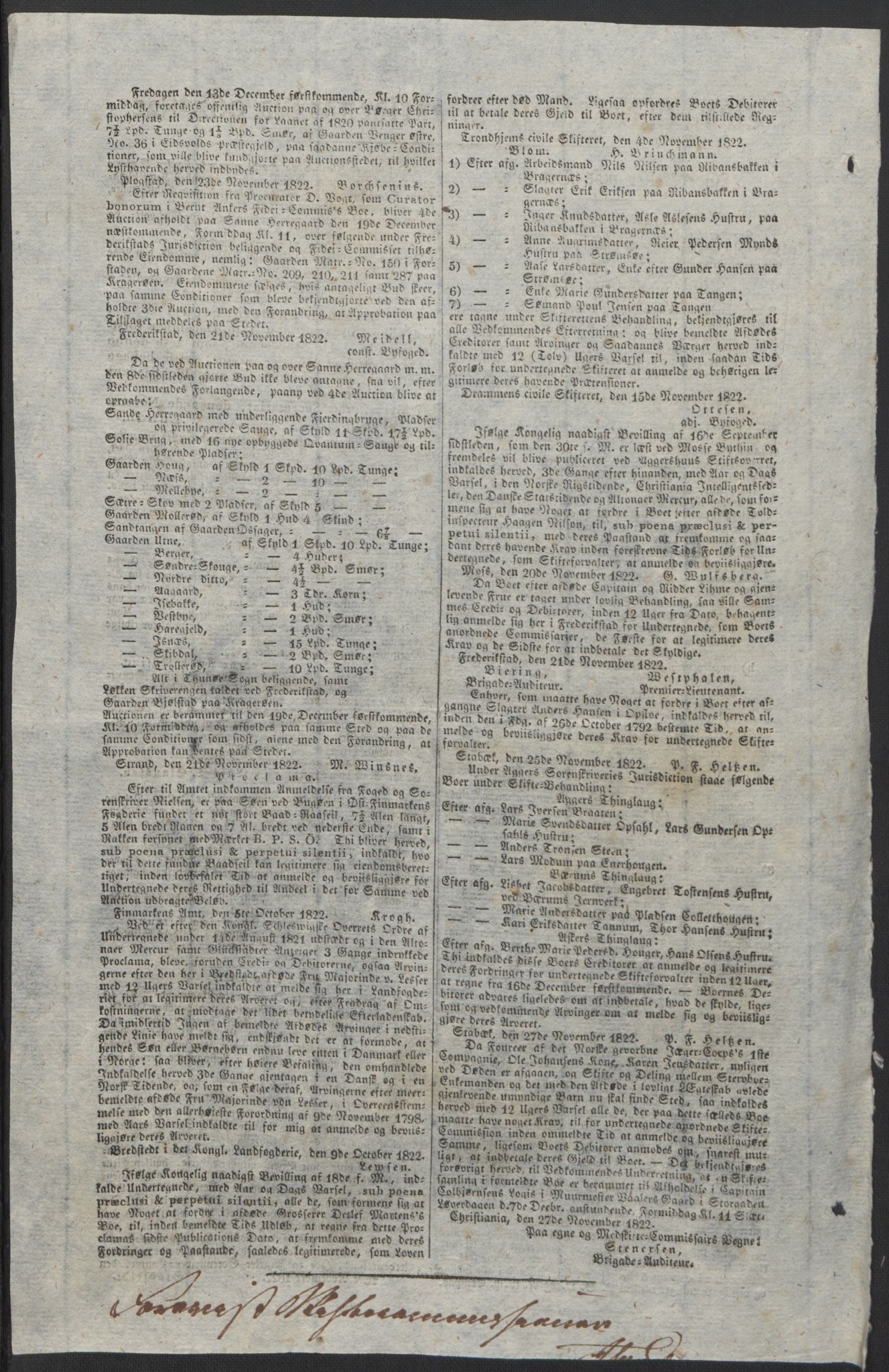 Forsvaret, Generalauditøren, AV/RA-RAFA-1772/F/Fj/Fjb/L0005: Skifter 1818 - 1823, 1818-1823, s. 219