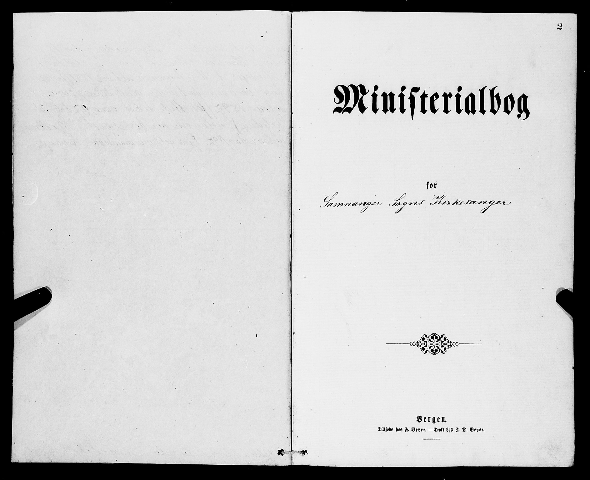 Samnanger Sokneprestembete, SAB/A-77501/H/Hab: Klokkerbok nr. A 1, 1869-1878
