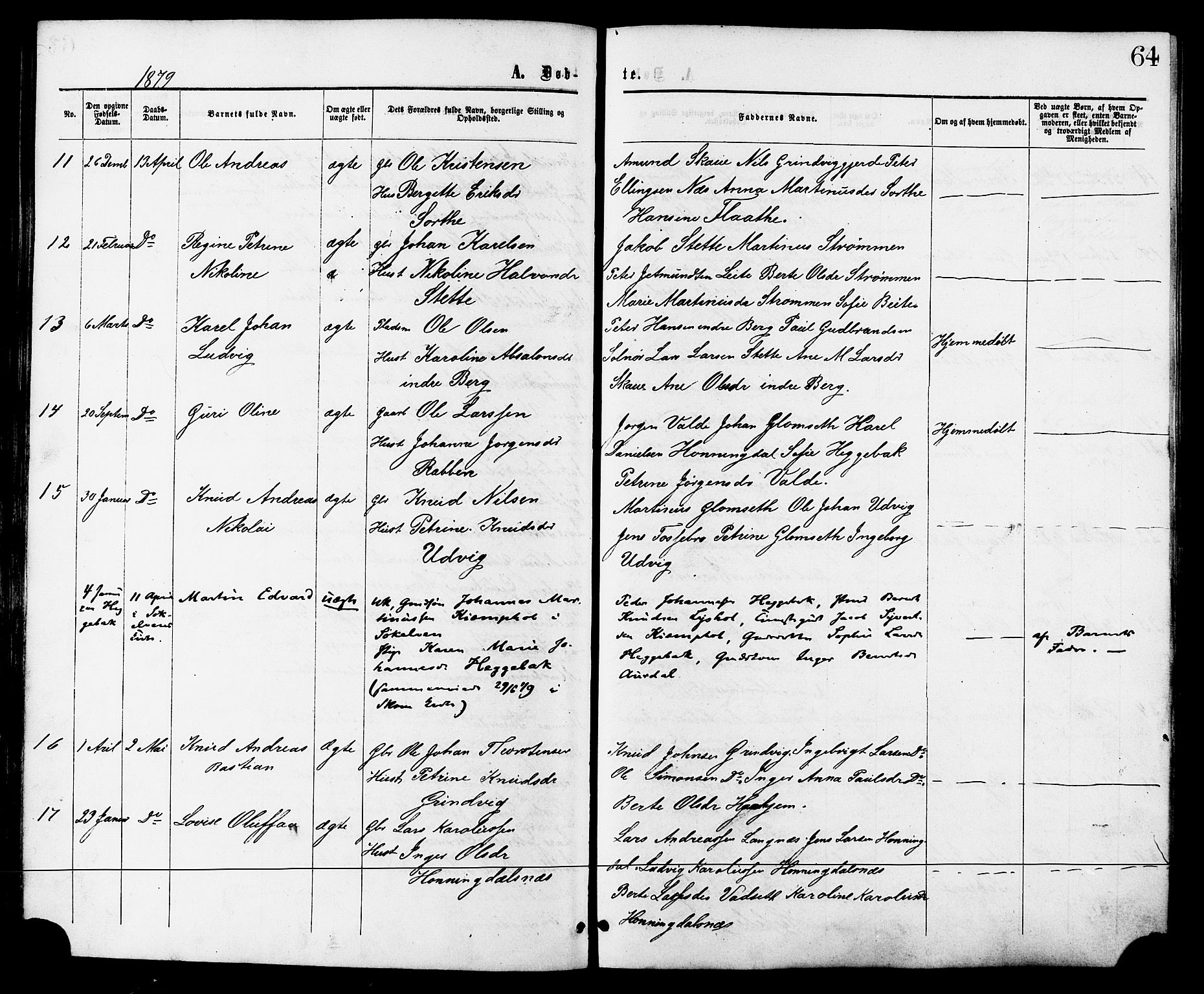 Ministerialprotokoller, klokkerbøker og fødselsregistre - Møre og Romsdal, AV/SAT-A-1454/524/L0355: Ministerialbok nr. 524A07, 1864-1879, s. 64