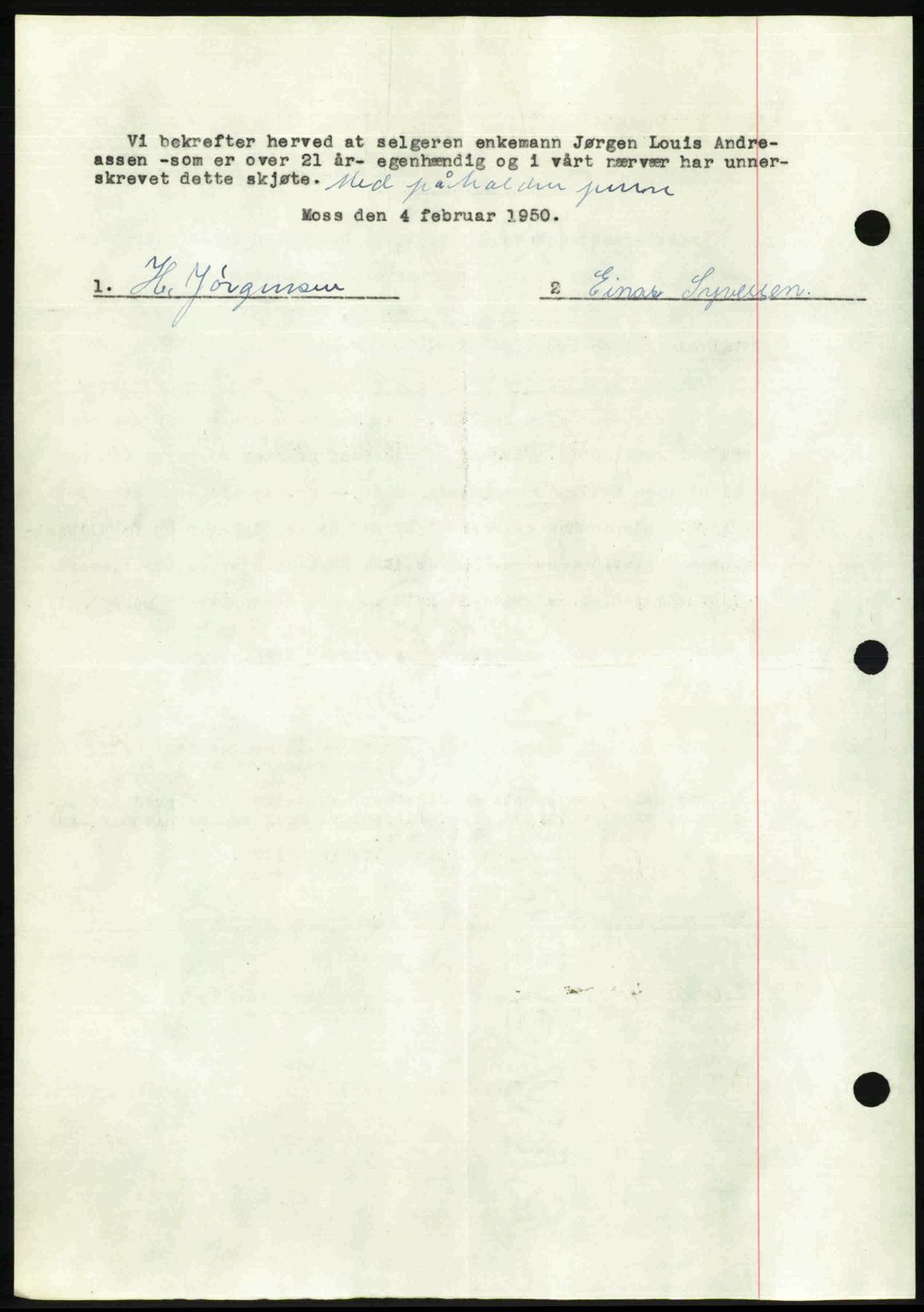 Moss sorenskriveri, SAO/A-10168: Pantebok nr. A25, 1950-1950, Dagboknr: 369/1950