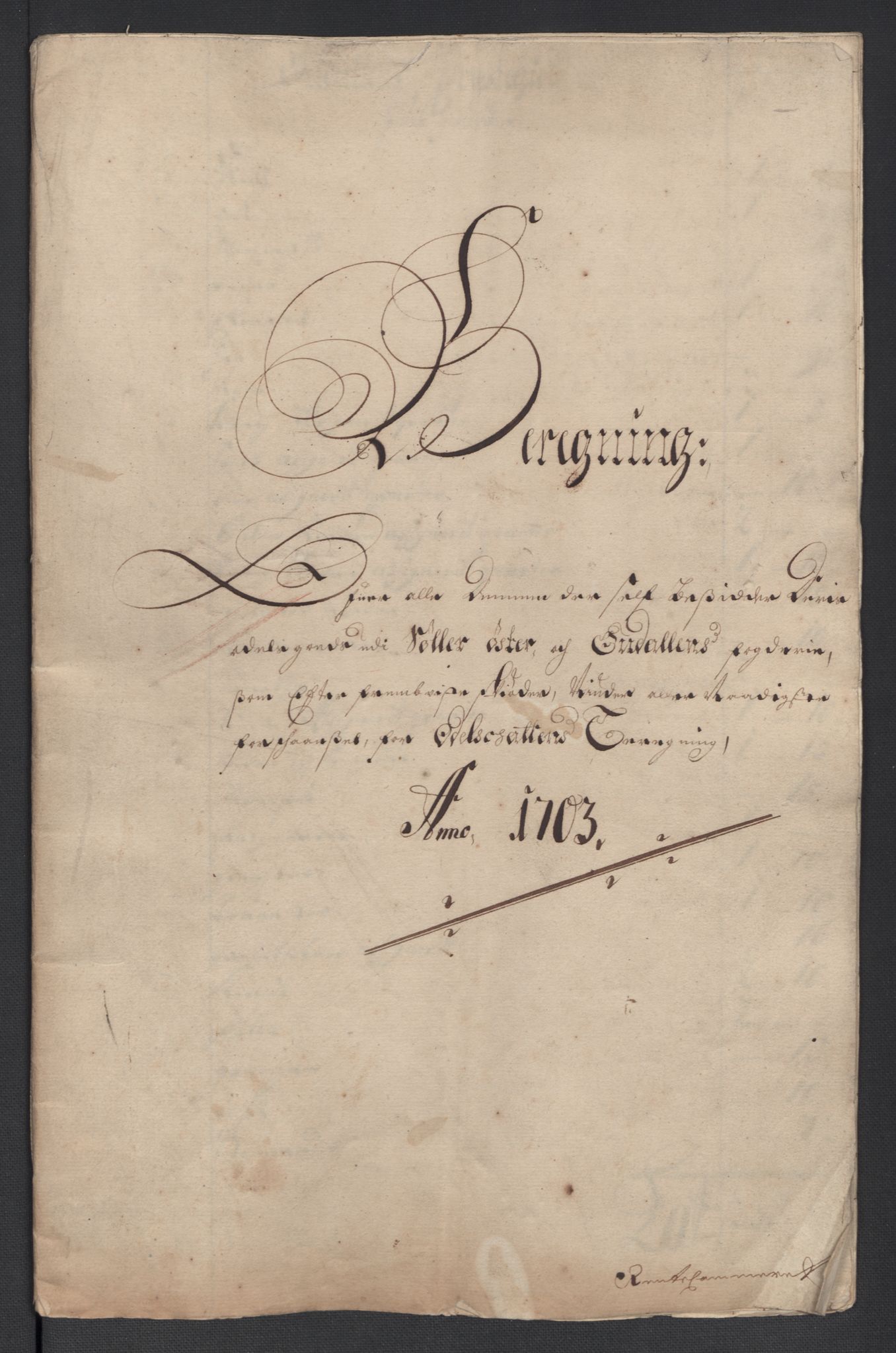 Rentekammeret inntil 1814, Reviderte regnskaper, Fogderegnskap, RA/EA-4092/R13/L0841: Fogderegnskap Solør, Odal og Østerdal, 1703, s. 288