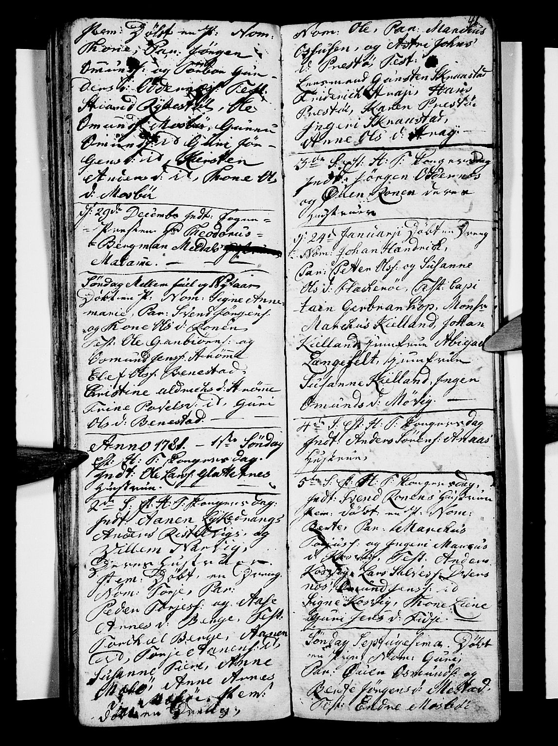 Oddernes sokneprestkontor, SAK/1111-0033/F/Fb/Fba/L0001: Klokkerbok nr. B 1, 1775-1786, s. 41
