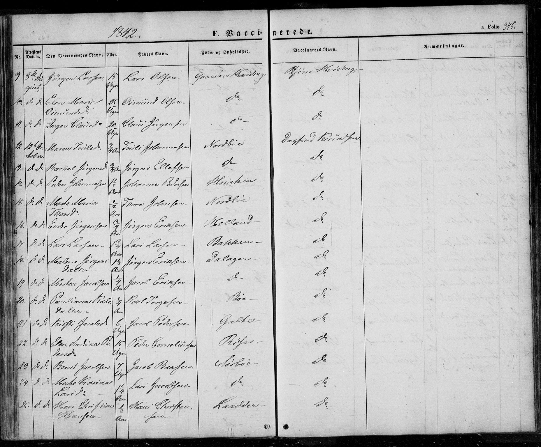 Rennesøy sokneprestkontor, AV/SAST-A -101827/H/Ha/Haa/L0005: Ministerialbok nr. A 5, 1838-1859, s. 345