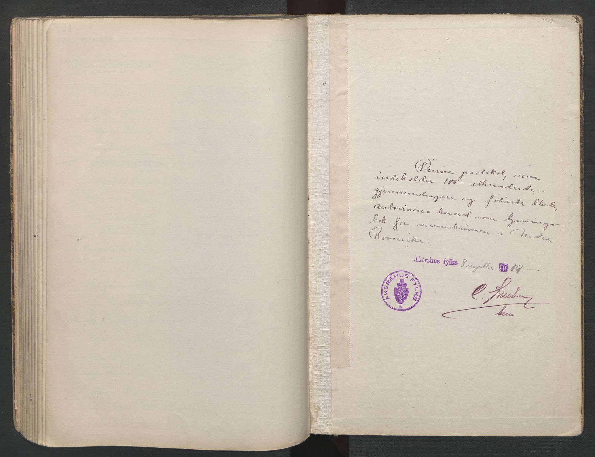 Nedre Romerike sorenskriveri, AV/SAO-A-10469/L/Lc/L0001: Lysingsbok, 1919-1944