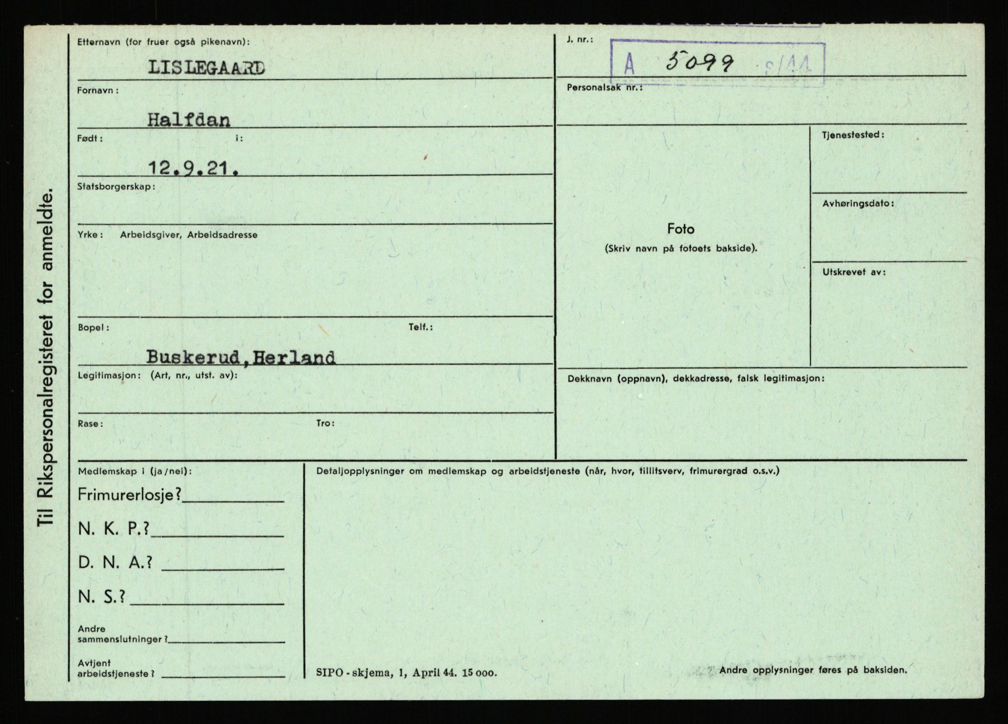 Statspolitiet - Hovedkontoret / Osloavdelingen, AV/RA-S-1329/C/Ca/L0010: Lind - Moksnes, 1943-1945, s. 424
