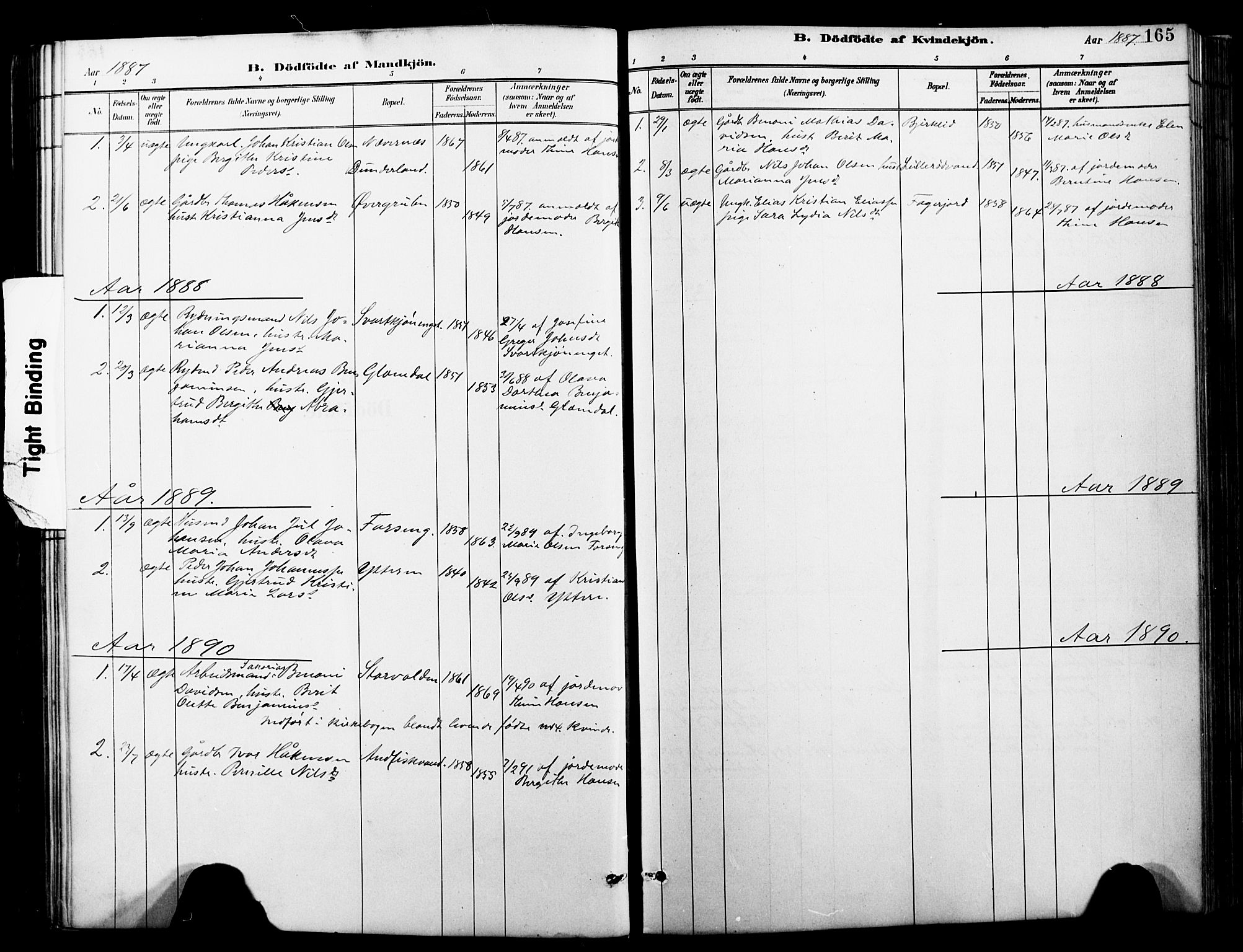 Ministerialprotokoller, klokkerbøker og fødselsregistre - Nordland, SAT/A-1459/827/L0421: Klokkerbok nr. 827C10, 1887-1906, s. 165