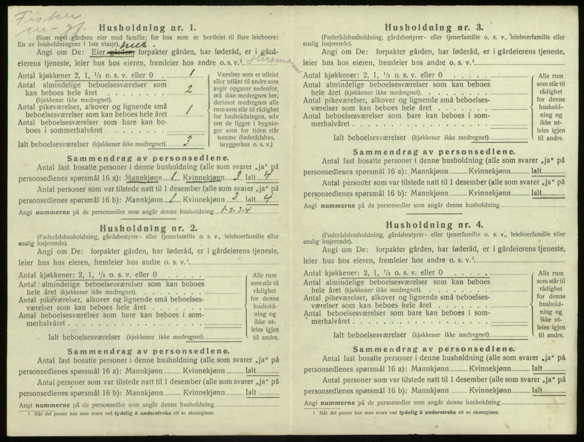 SAB, Folketelling 1920 for 1438 Bremanger herred, 1920, s. 268