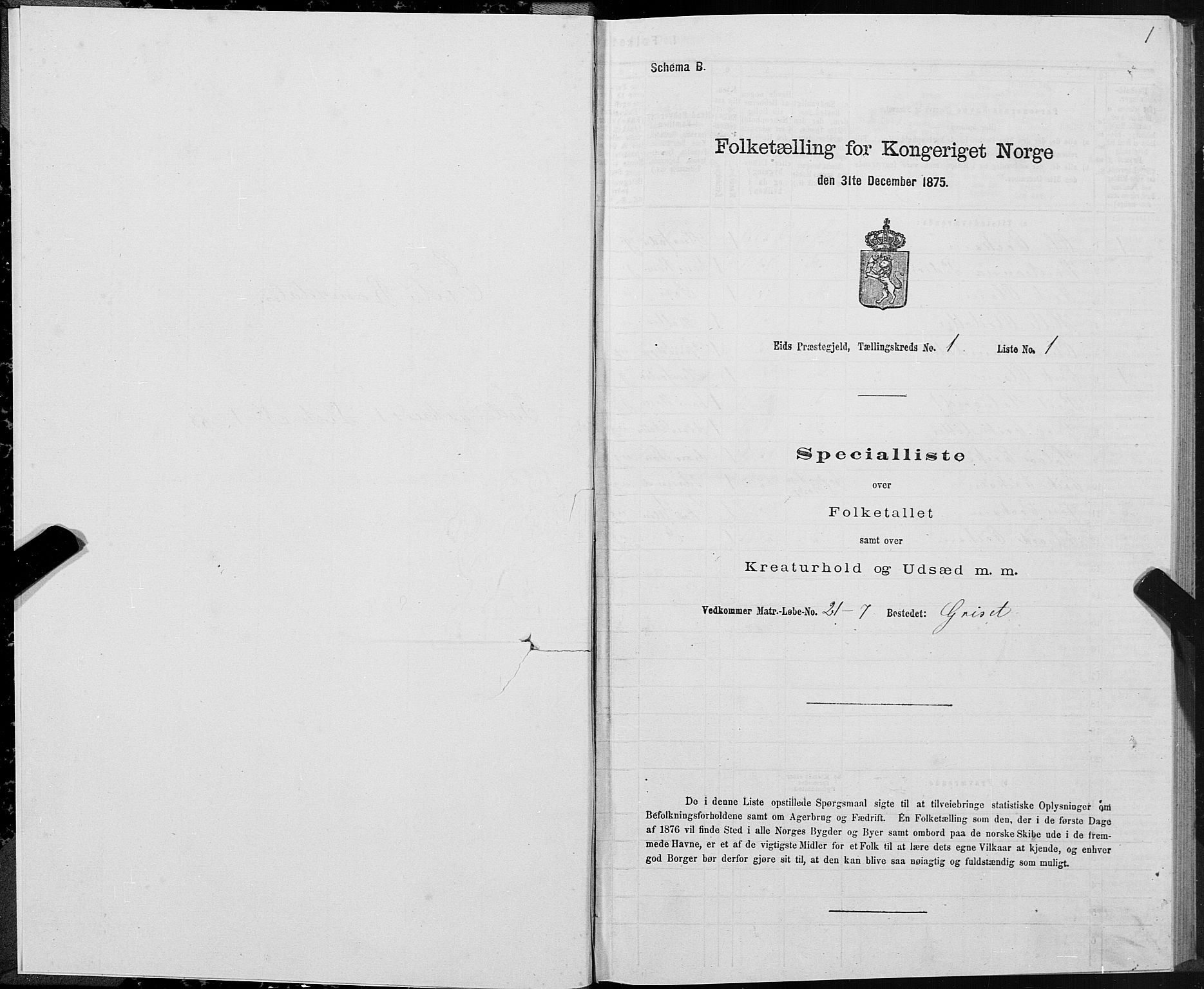 SAT, Folketelling 1875 for 1538P Eid prestegjeld, 1875, s. 1001