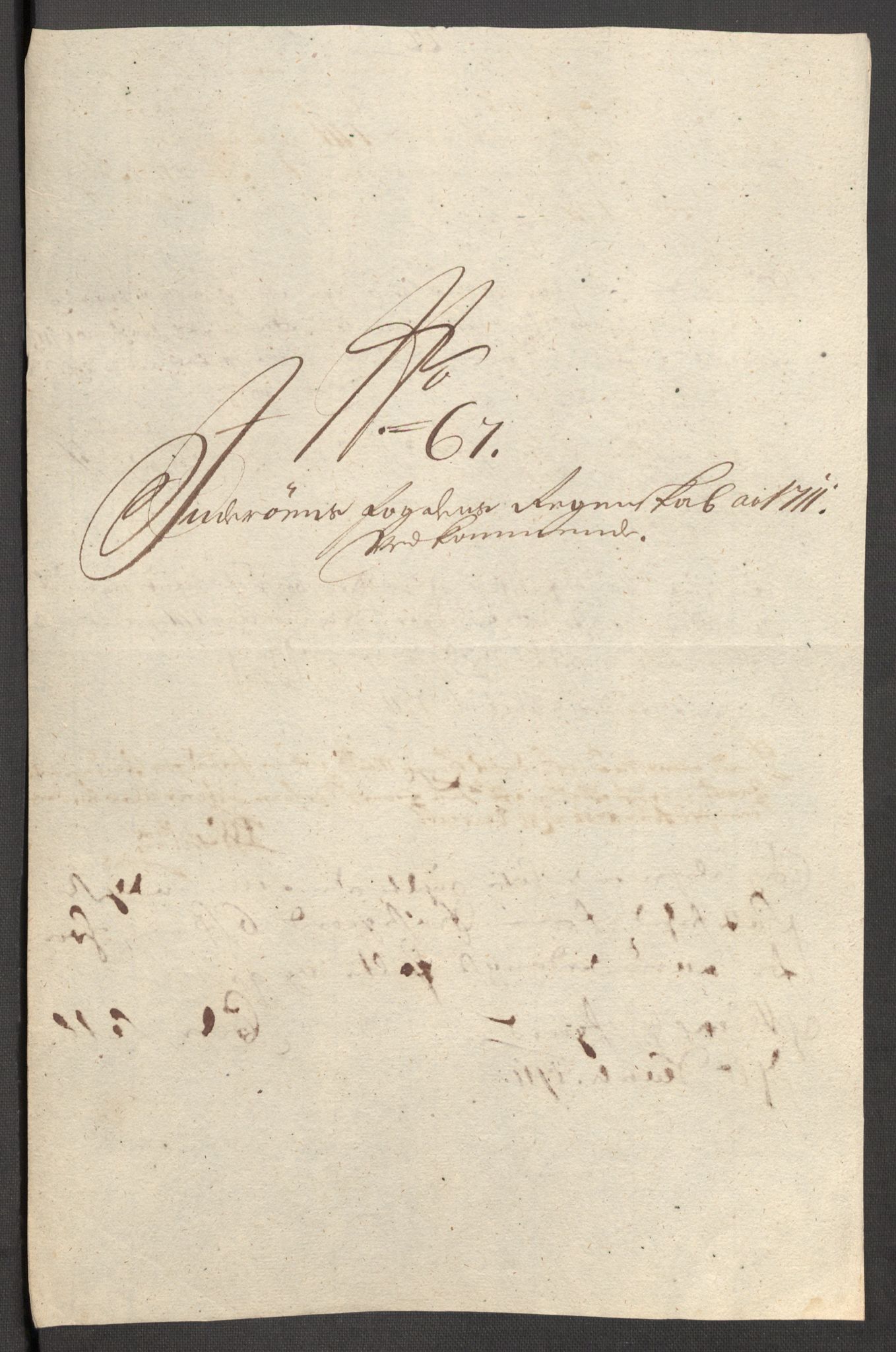 Rentekammeret inntil 1814, Reviderte regnskaper, Fogderegnskap, AV/RA-EA-4092/R63/L4319: Fogderegnskap Inderøy, 1711, s. 392