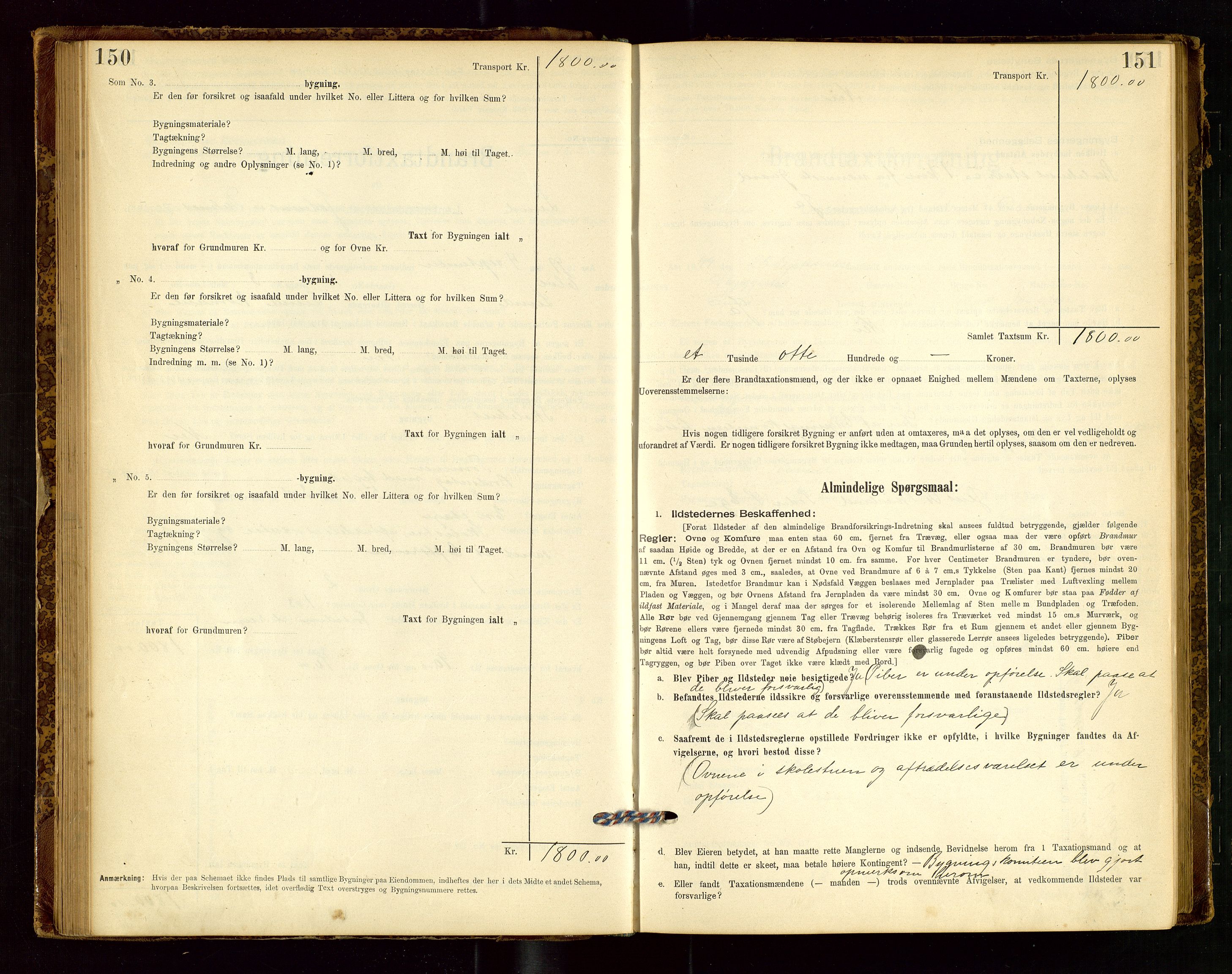 Lund lensmannskontor, AV/SAST-A-100303/Gob/L0001: "Brandtakstprotokol", 1894-1907, s. 150-151
