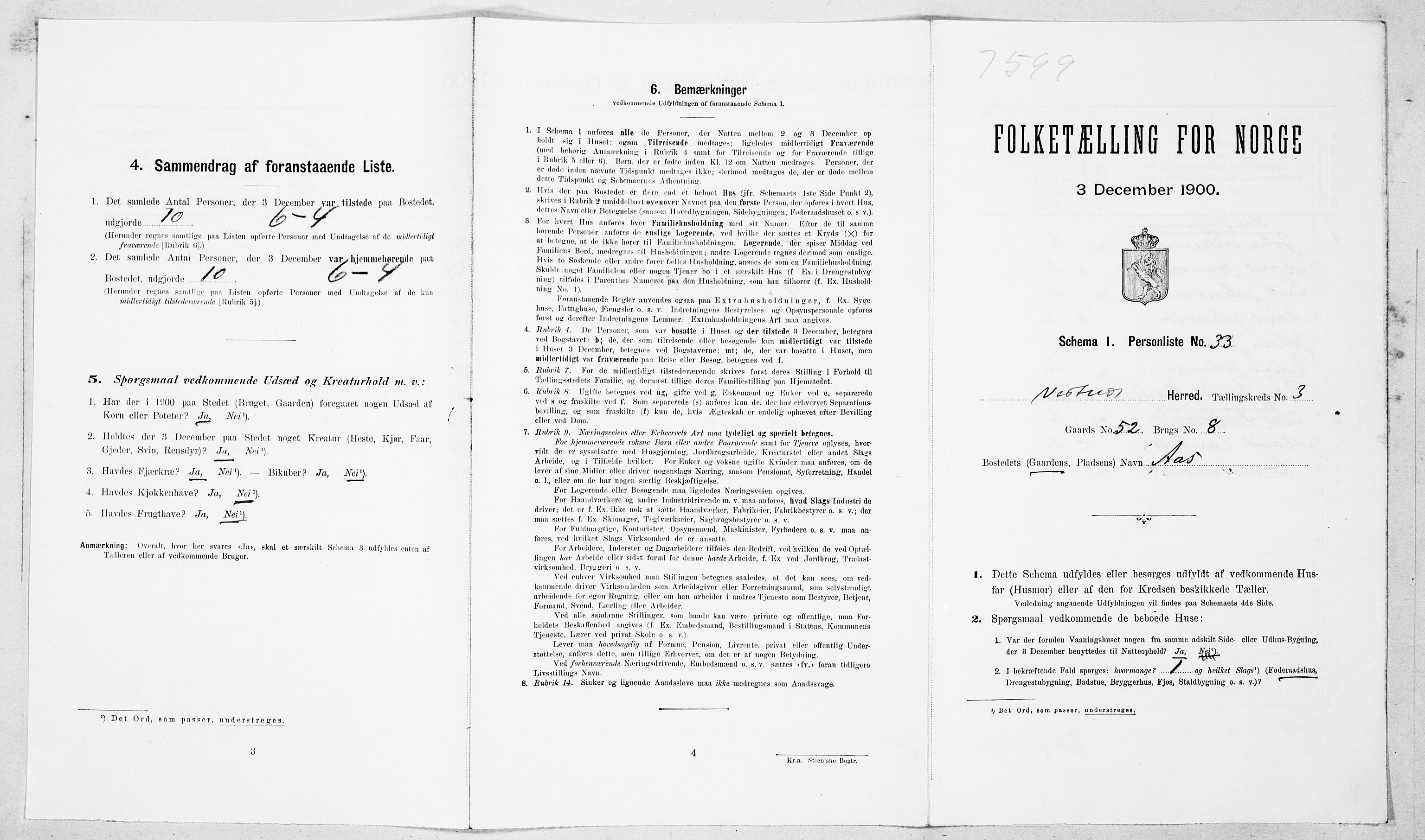 SAT, Folketelling 1900 for 1535 Vestnes herred, 1900, s. 417