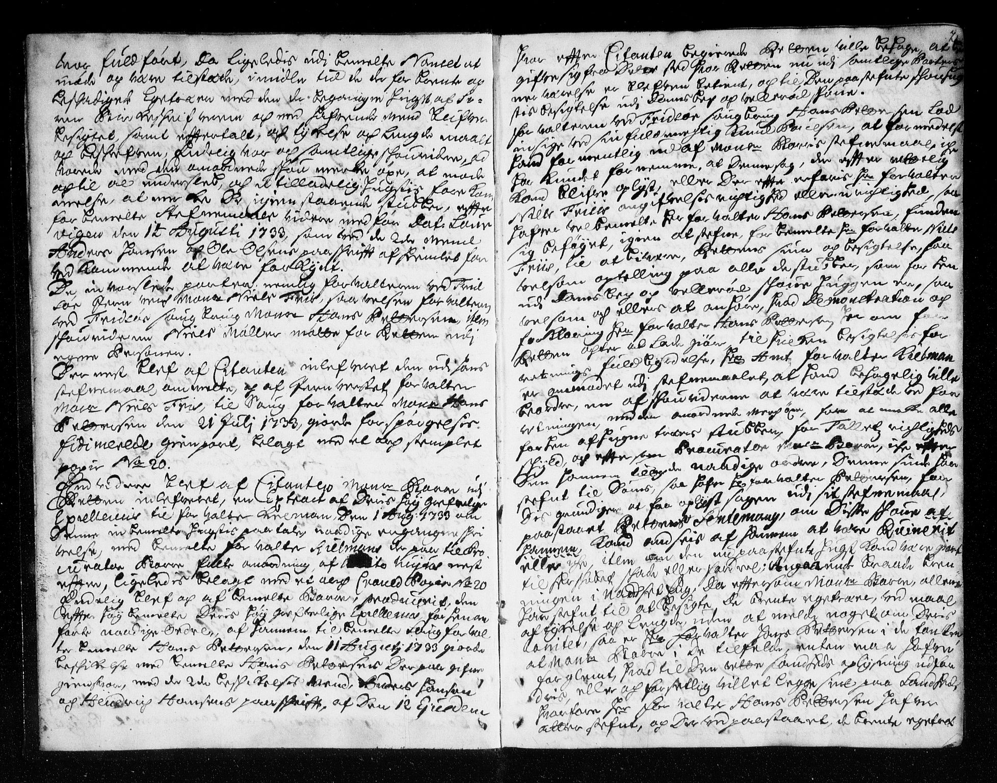 Larvik sorenskriveri, AV/SAKO-A-83/F/Fa/L0019: Tingbok, 1733, s. 2