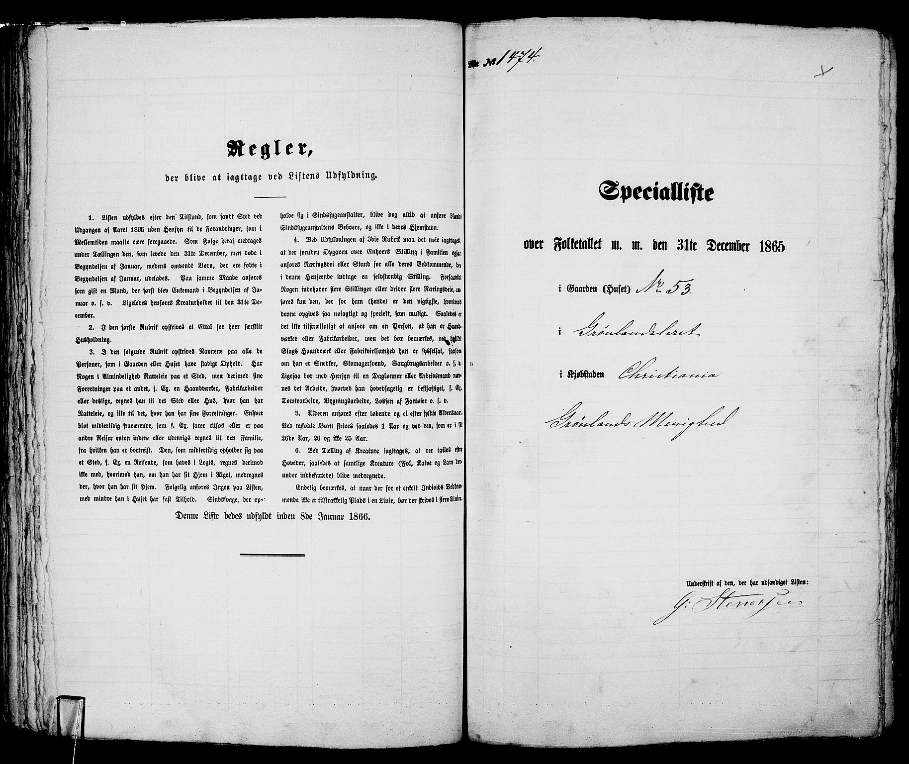 RA, Folketelling 1865 for 0301 Kristiania kjøpstad, 1865, s. 3349