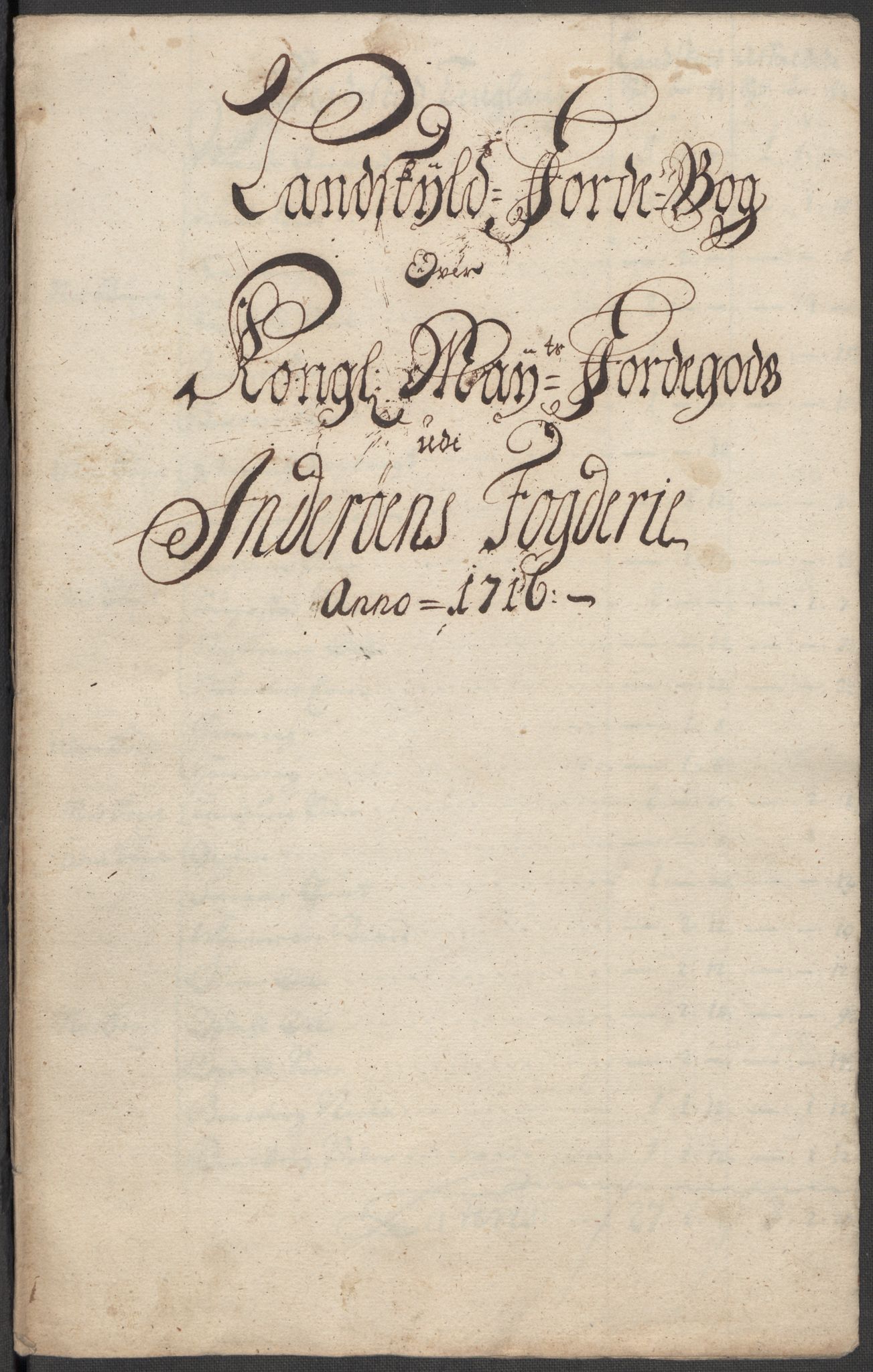 Rentekammeret inntil 1814, Reviderte regnskaper, Fogderegnskap, AV/RA-EA-4092/R63/L4324: Fogderegnskap Inderøy, 1716, s. 165