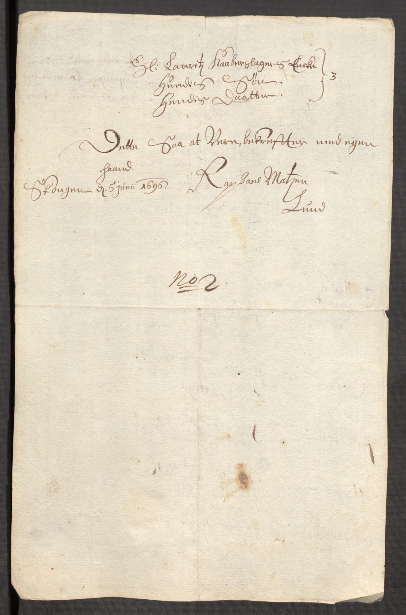 Rentekammeret inntil 1814, Reviderte regnskaper, Fogderegnskap, AV/RA-EA-4092/R62/L4188: Fogderegnskap Stjørdal og Verdal, 1696, s. 149