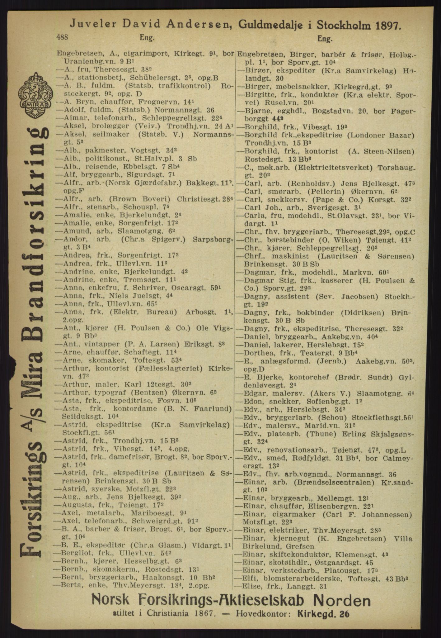 Kristiania/Oslo adressebok, PUBL/-, 1918, s. 513