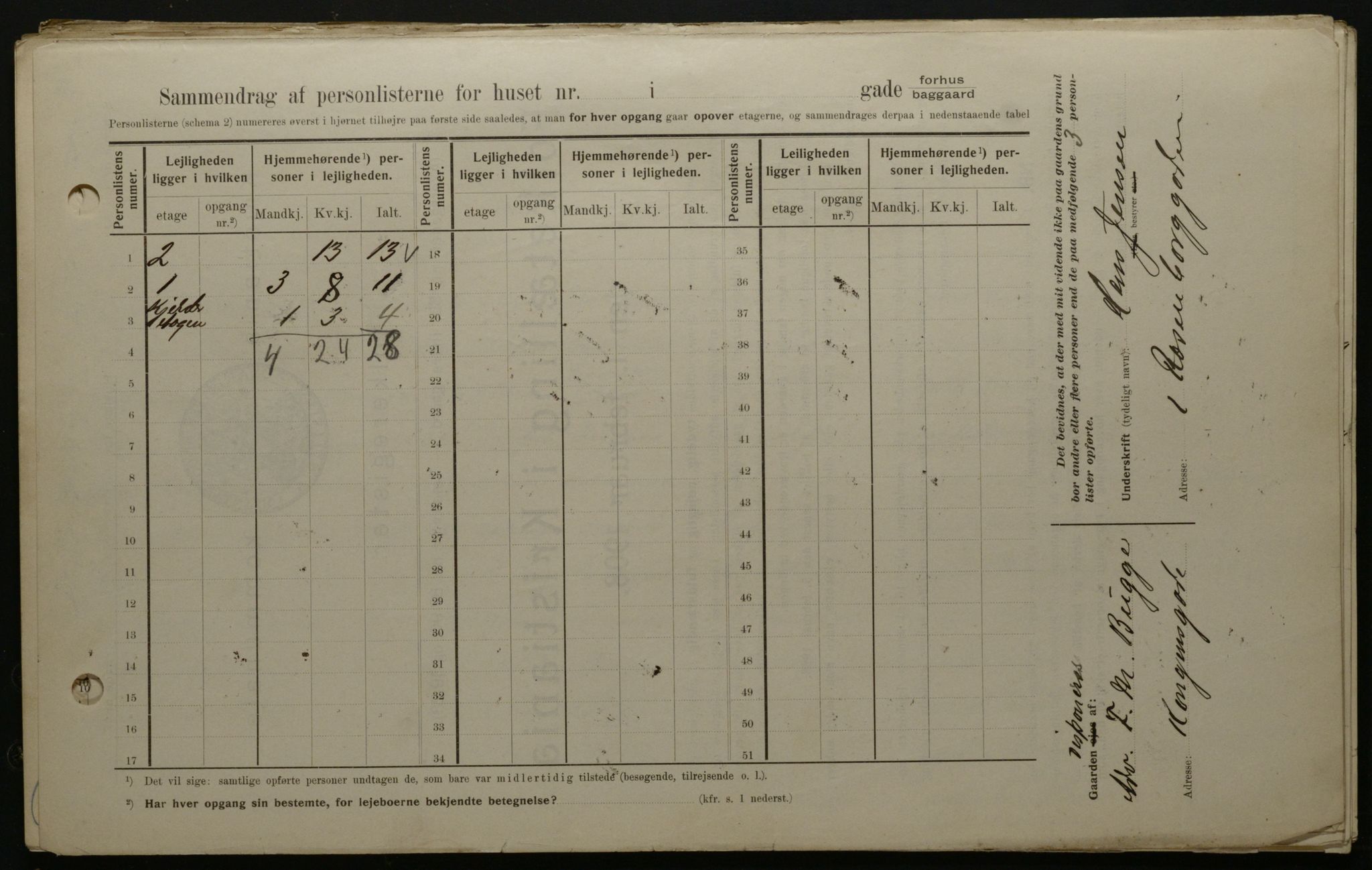 OBA, Kommunal folketelling 1.2.1908 for Kristiania kjøpstad, 1908, s. 74937