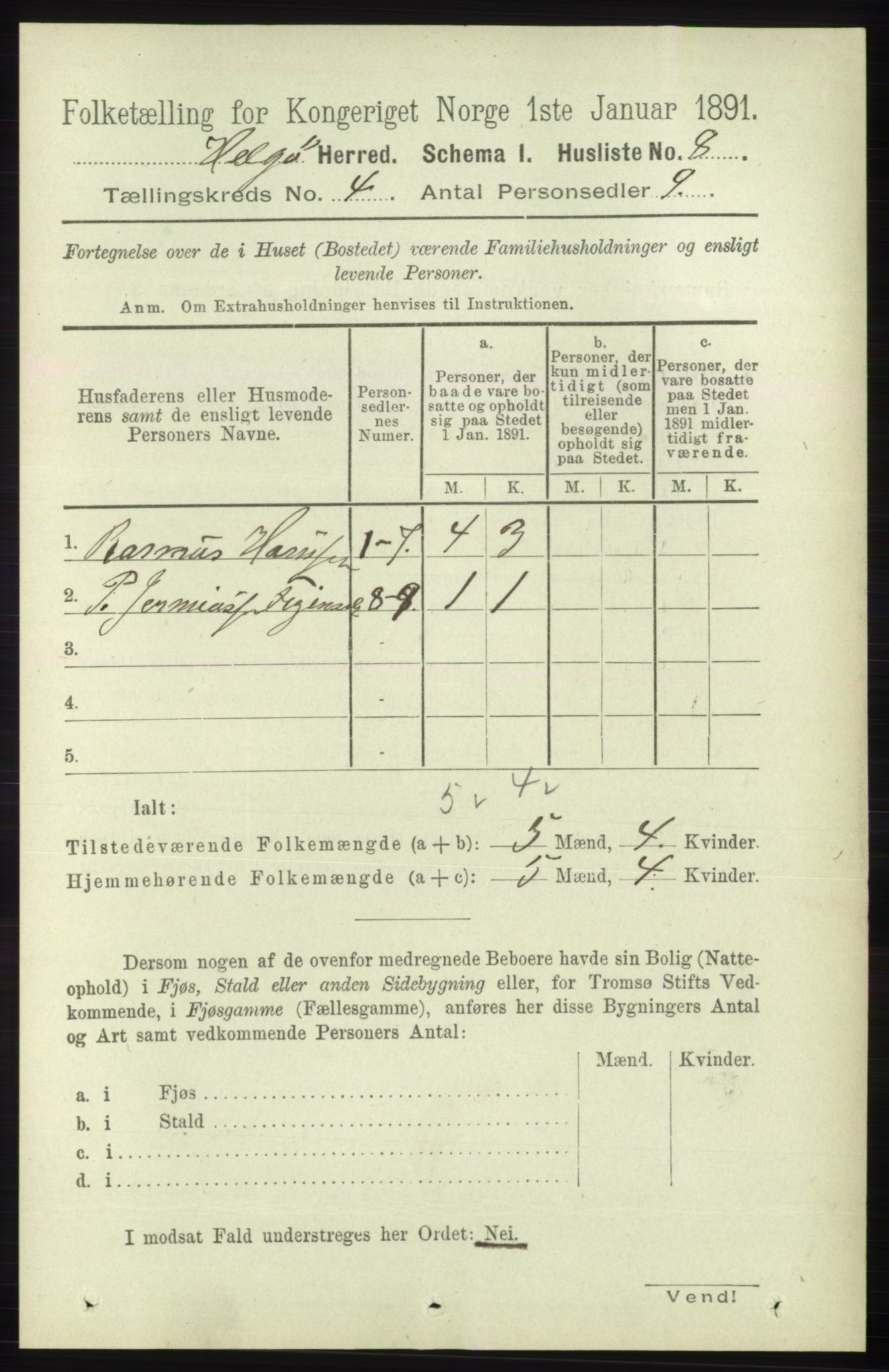 RA, Folketelling 1891 for 1935 Helgøy herred, 1891, s. 984