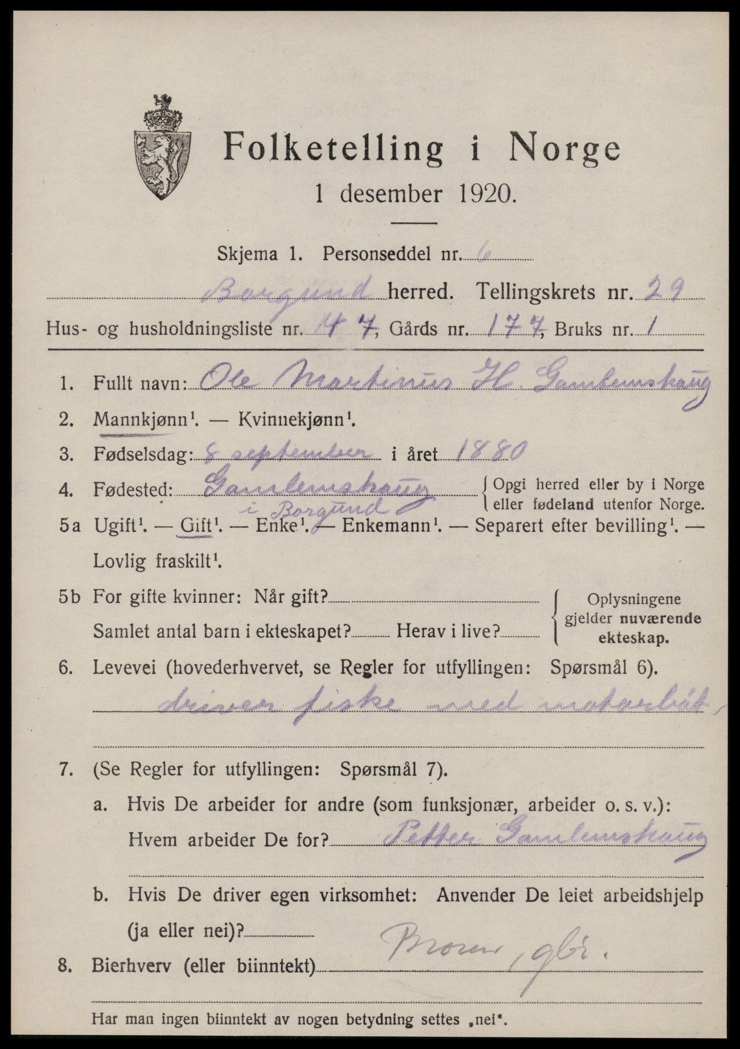 SAT, Folketelling 1920 for 1531 Borgund herred, 1920, s. 19204