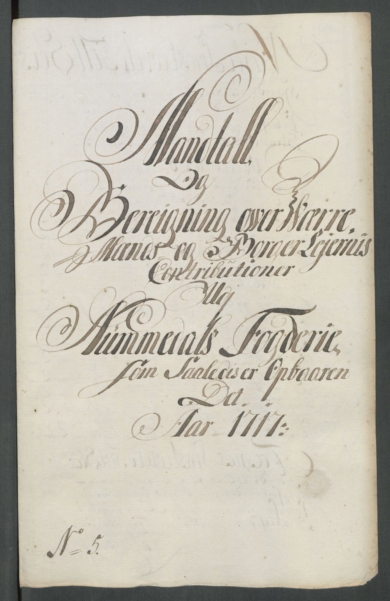 Rentekammeret inntil 1814, Reviderte regnskaper, Fogderegnskap, AV/RA-EA-4092/R64/L4438: Fogderegnskap Namdal, 1717, s. 106