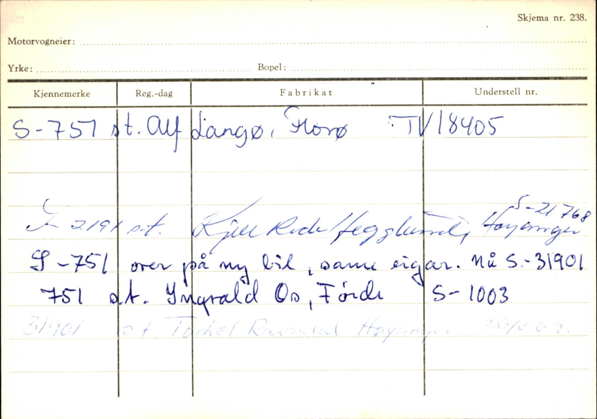 Statens vegvesen, Sogn og Fjordane vegkontor, AV/SAB-A-5301/4/F/L0130: Eigarregister Eid T-Å. Høyanger A-O, 1945-1975, s. 1726