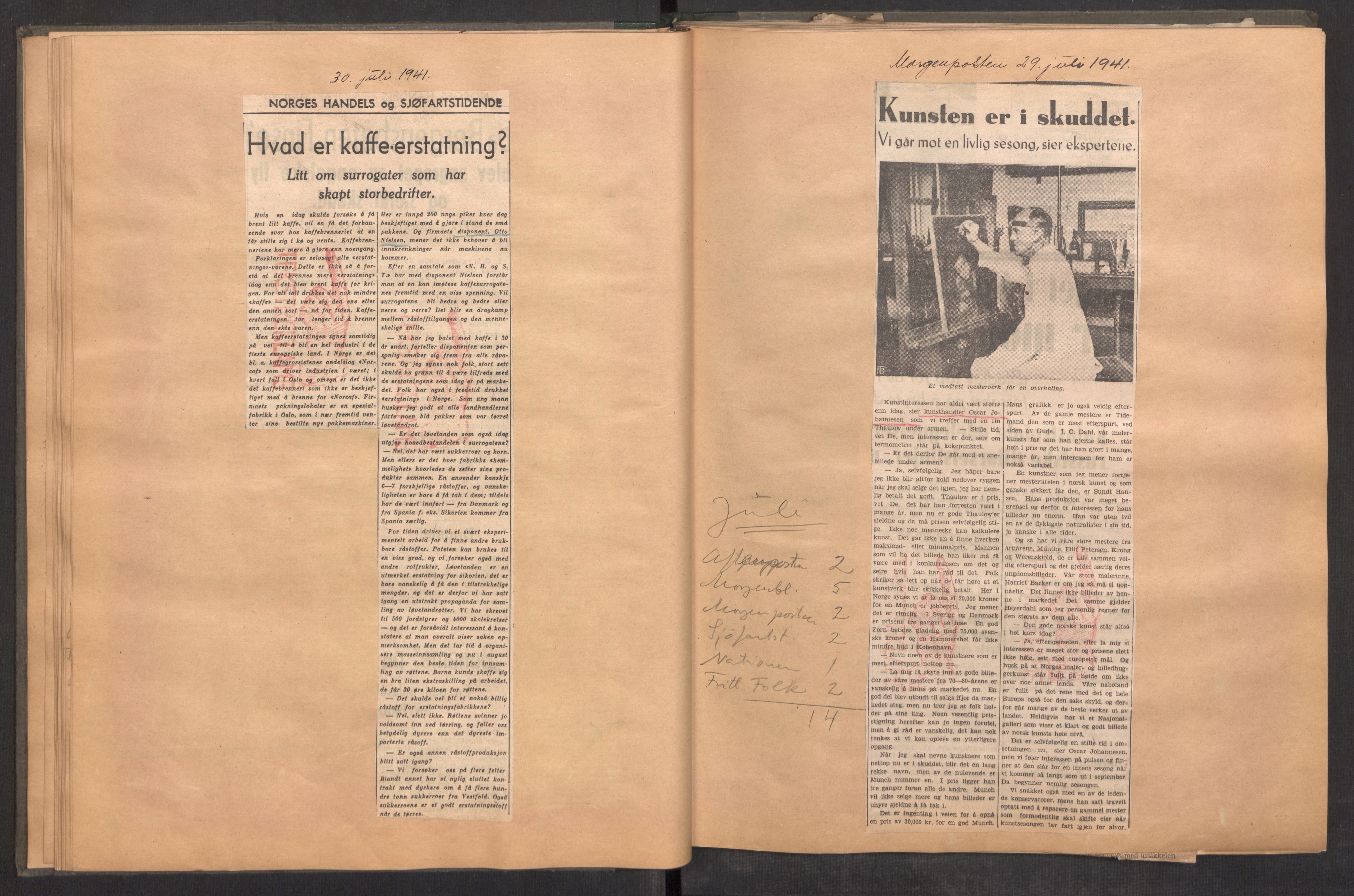 Tekstreklameutvalget, AV/RA-PA-0854/A/Aa/L0004: Kvartalsrapporter om virksomheten, 1940-1951