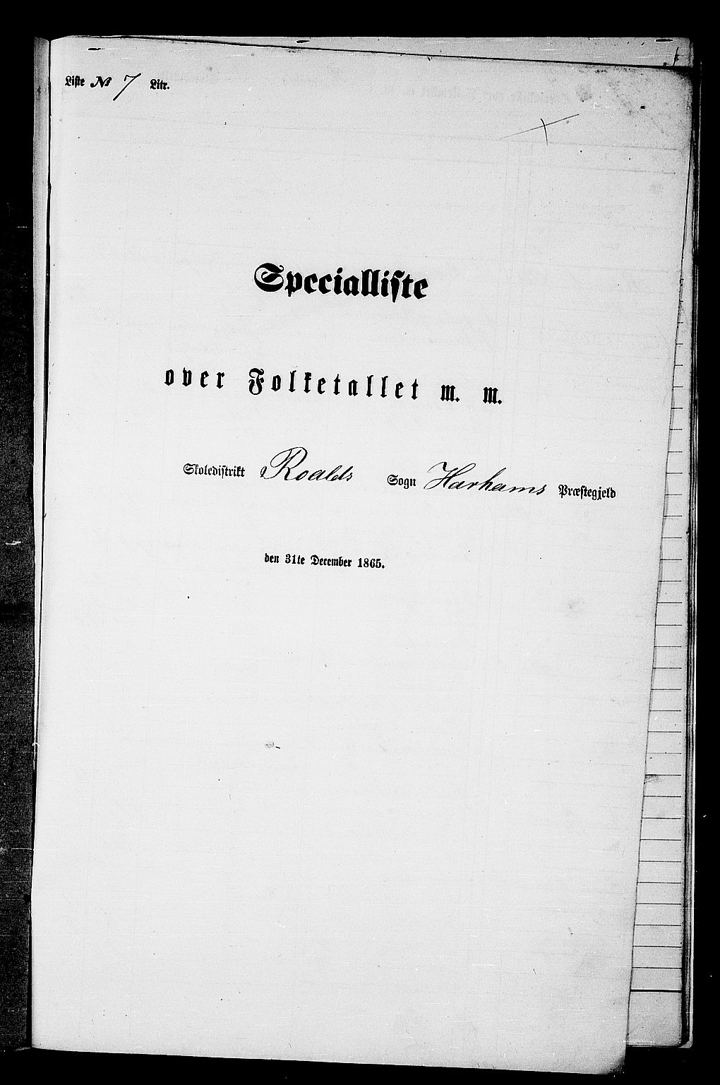 RA, Folketelling 1865 for 1534P Haram prestegjeld, 1865, s. 93