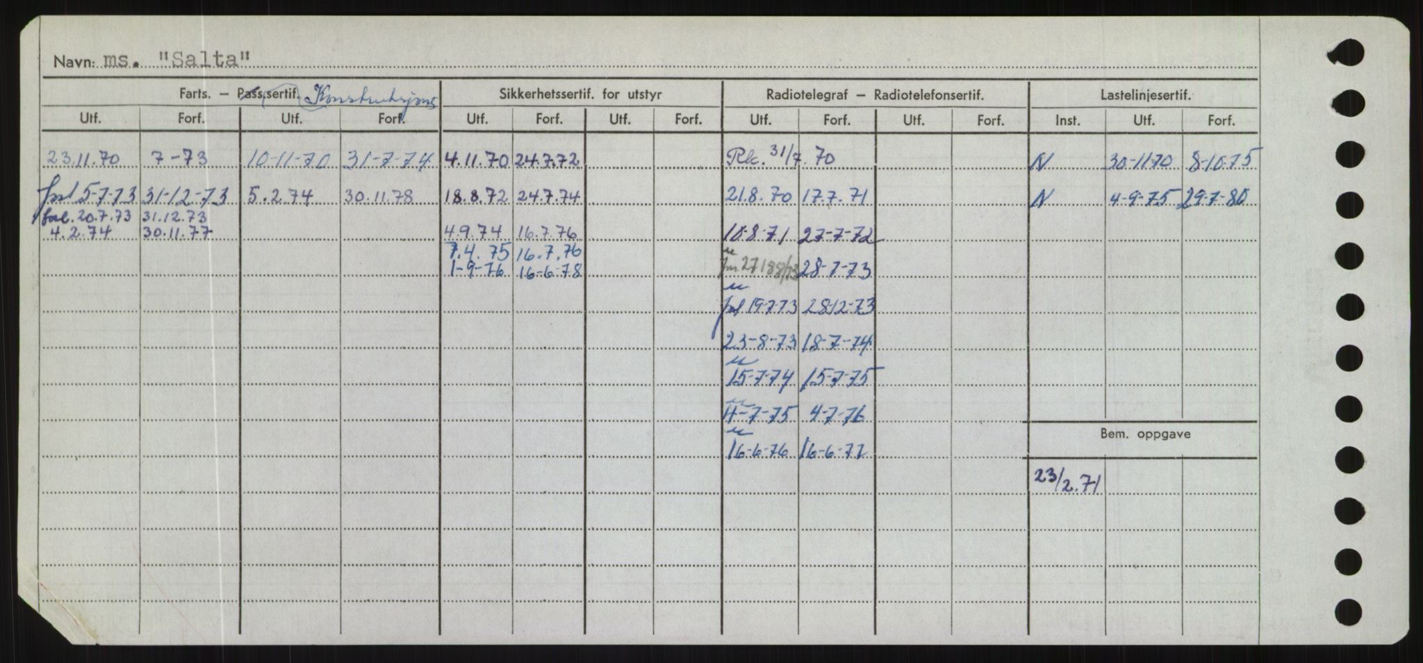 Sjøfartsdirektoratet med forløpere, Skipsmålingen, RA/S-1627/H/Hd/L0031: Fartøy, Rju-Sam, s. 618