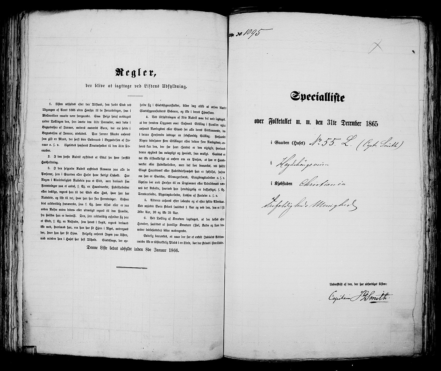 RA, Folketelling 1865 for 0301 Kristiania kjøpstad, 1865, s. 2474