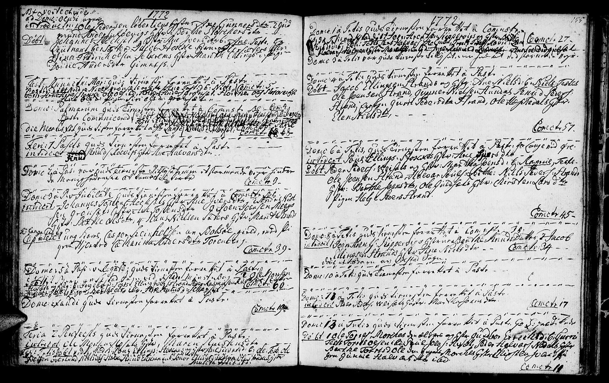 Ministerialprotokoller, klokkerbøker og fødselsregistre - Møre og Romsdal, AV/SAT-A-1454/568/L0798: Ministerialbok nr. 568A07, 1753-1780, s. 154-155