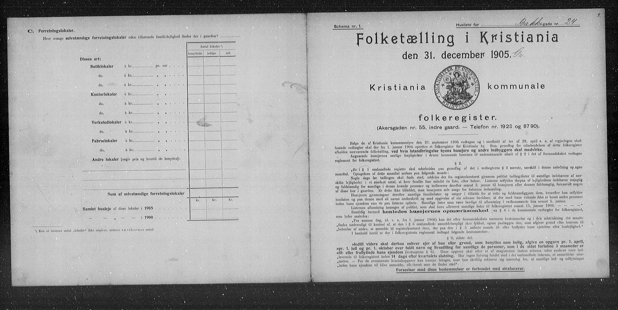 OBA, Kommunal folketelling 31.12.1905 for Kristiania kjøpstad, 1905, s. 5780