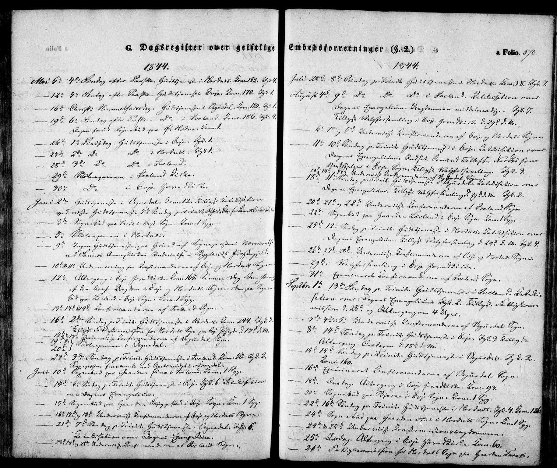 Evje sokneprestkontor, SAK/1111-0008/F/Fa/Faa/L0005: Ministerialbok nr. A 5, 1843-1865, s. 570